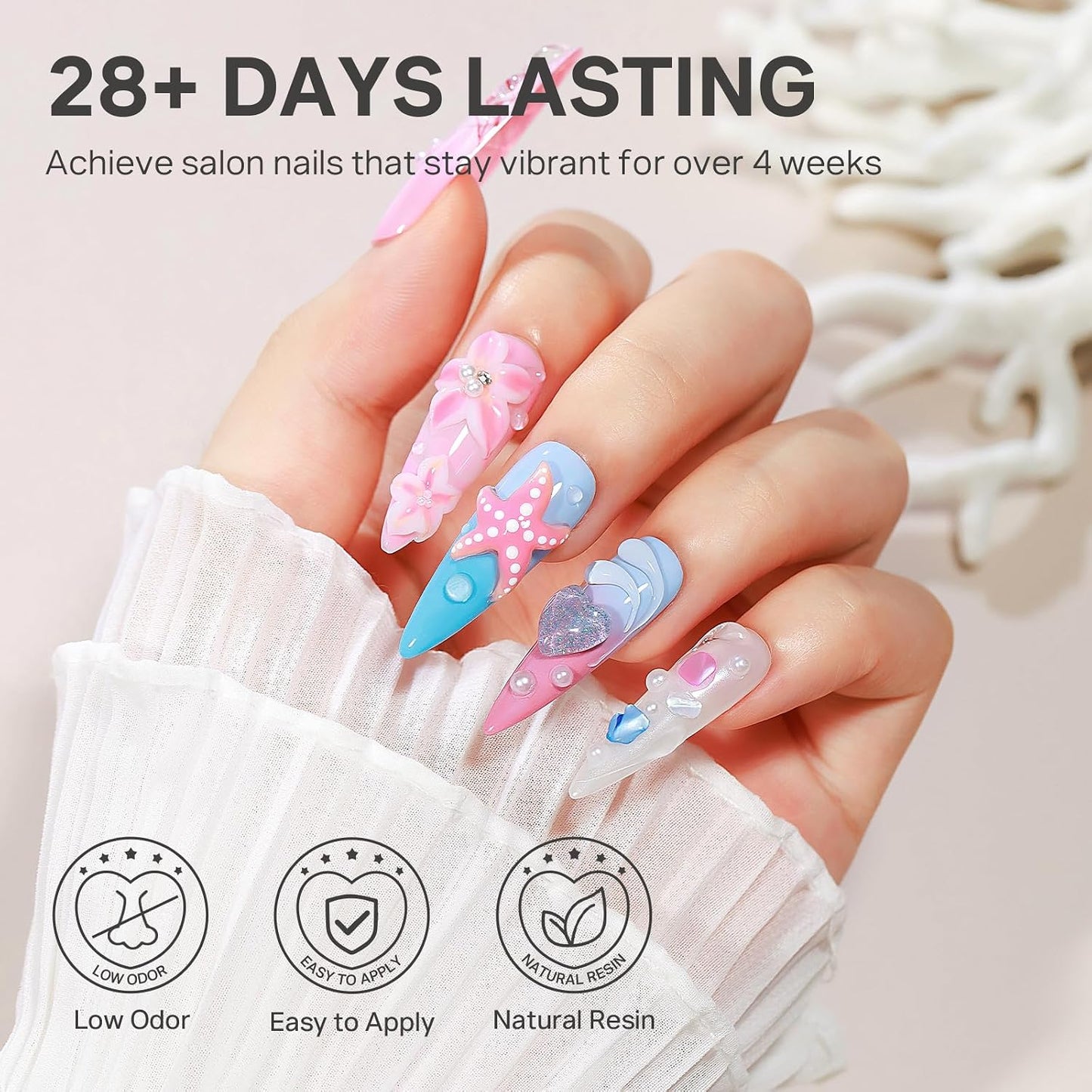 MIZHSE 3D Gel Nail Art - Clear Sculpting Gel for UV/LED Nails | Non-Sticky Molding Gel, 30g