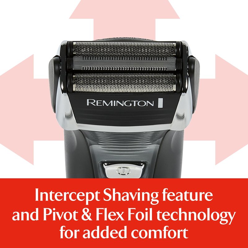 Remington F5 Power Series Foil Shaver, Electric Razor for Men, Cordless Rechargeable with Pop Up Trimmer, Pivot & FlexFoil Technology, Lightweight Handheld Design, Black (Pack of 2)