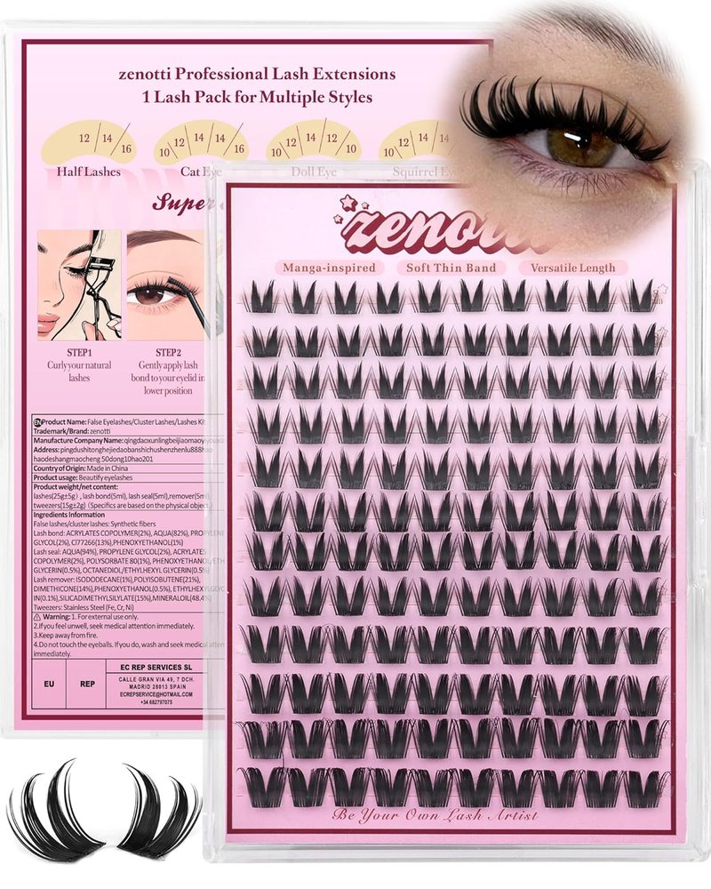 Bunny Lash Clusters - Wispy Manga Eyelash Extensions | Anime Fairy Individual Lashes 8-16mm