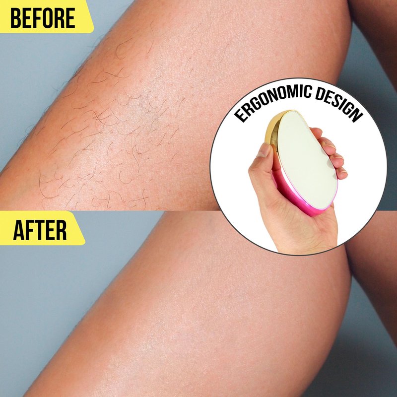 Crystal Hair Remover - 1pc Crystal Hair Eraser, Razorless Shaver Hair Removal Device | Pain-Free Hair Removal & Exfoliation Tool