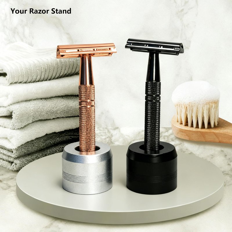 Makidar Razor and Brush Stands Shaving Shaver Stand … (Silver Razor Stand)