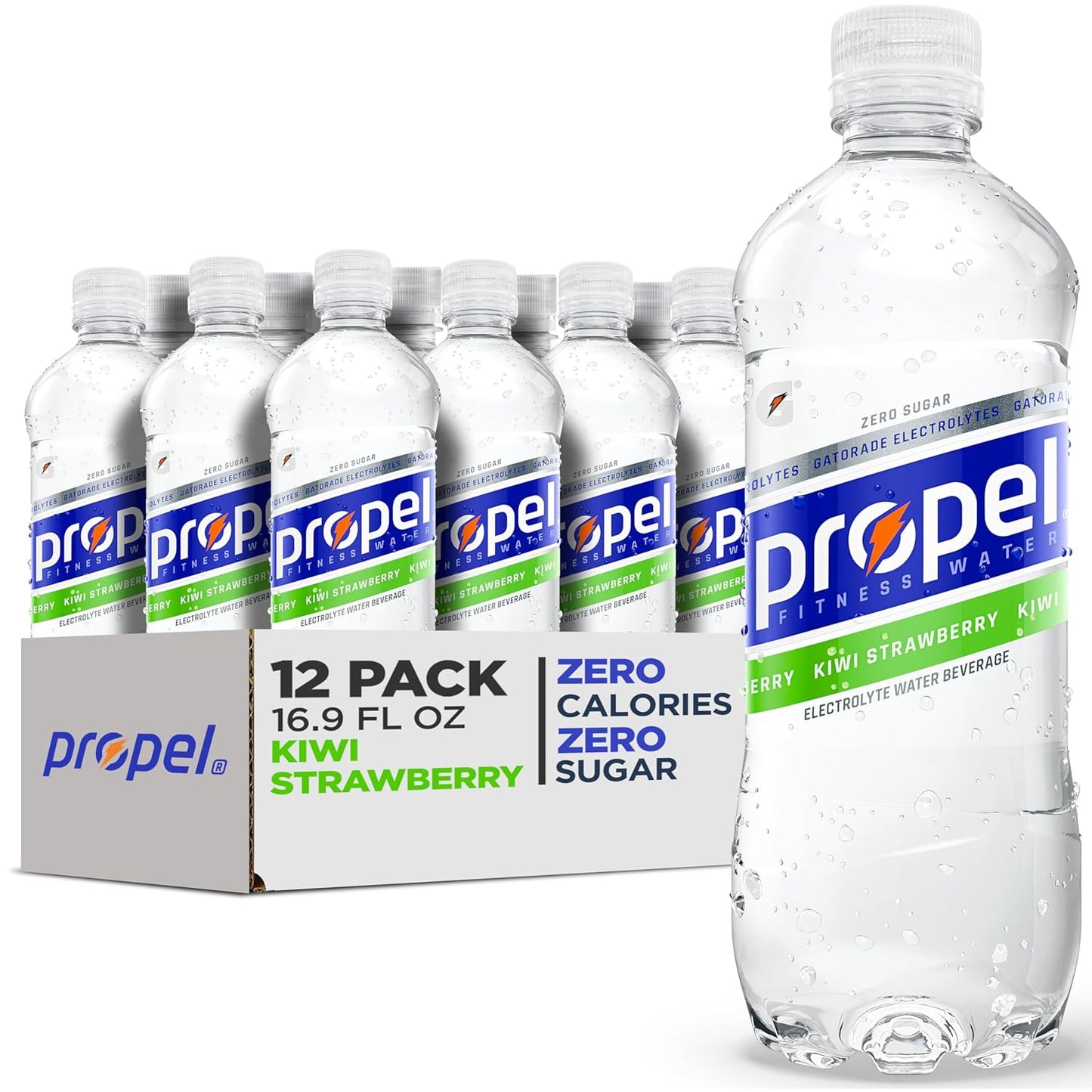 Propel Kiwi Strawberry Zero Calorie Sports Water - Electrolytes & Vitamins C&E | 16.9 Fl Oz (12 Pack)