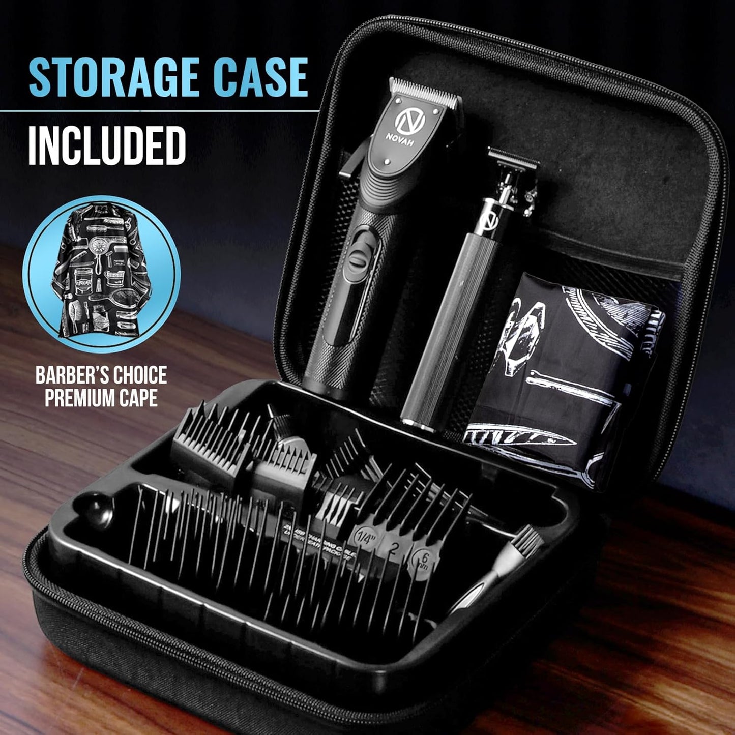 Professional Hair Clippers for Men - Cordless Barber Trimmer Set | Fade Haircut Kit