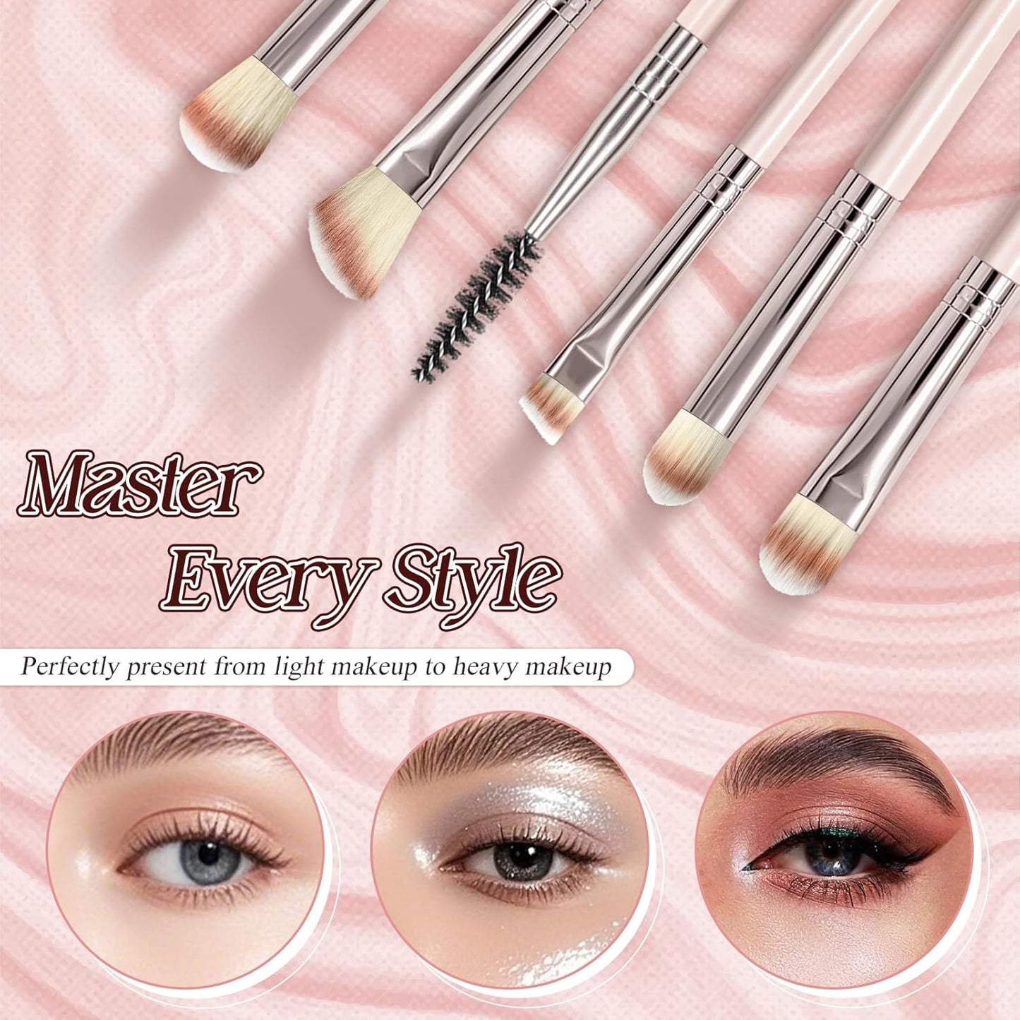 Premium 10-Piece Makeup Brush Set - Soft Synthetic Brushes for Blush, Eyeliner, Eyeshadow, Foundation | Travel-Friendly Pink Design
