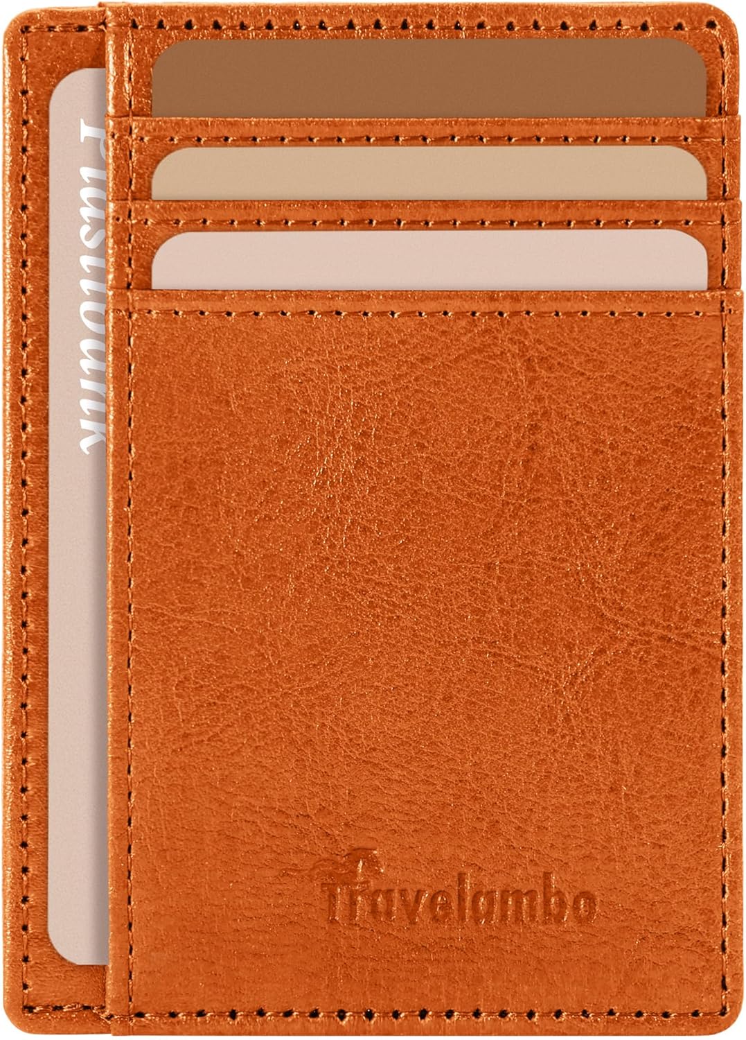 Minimalist Leather RFID Blocking Slim Wallet - Medium Size for Front Pocket Use
