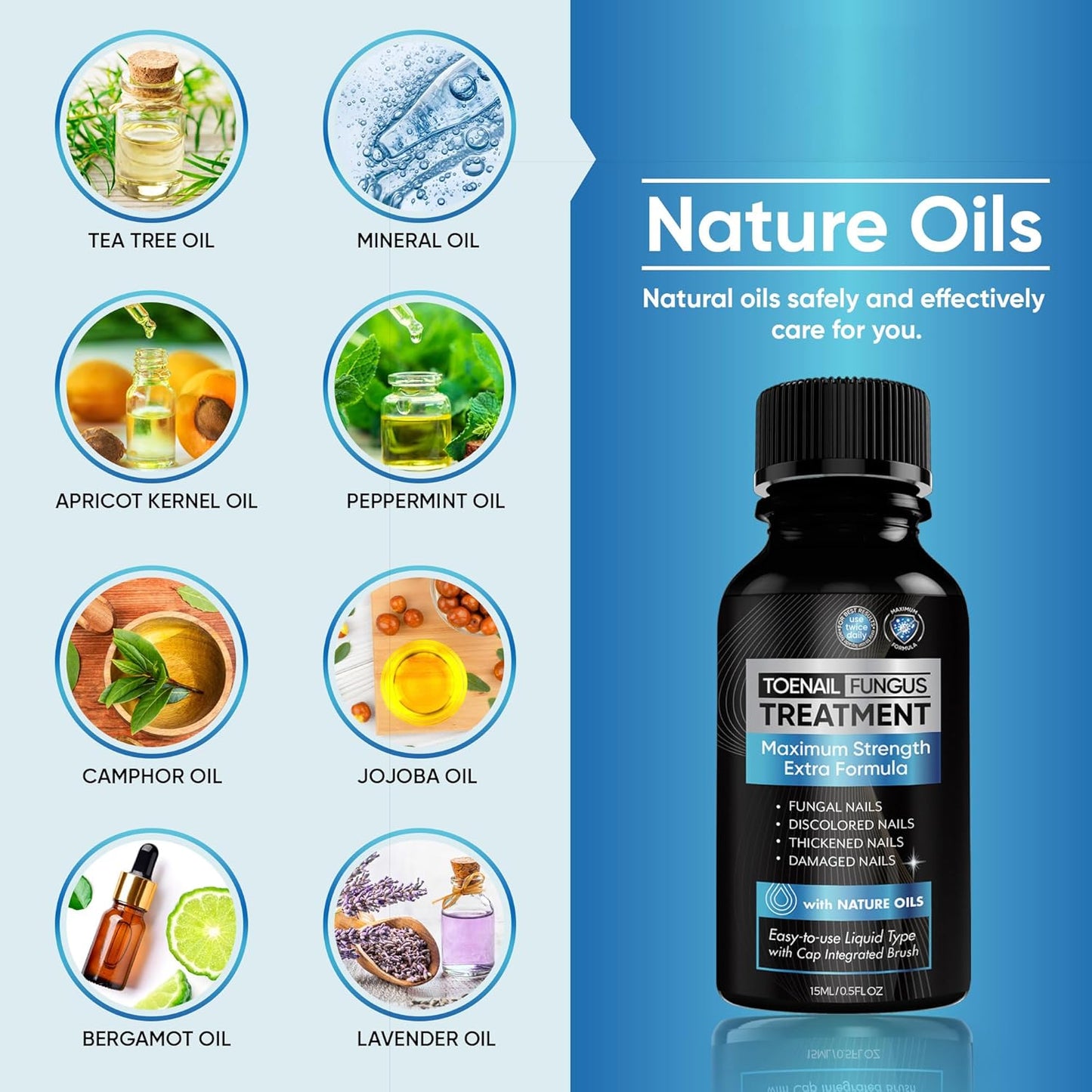 Maximum Strength Toenail Fungus Treatment - Antifungal Solution with Undecylenic Acid for Thick, Brittle Nails | 30ml