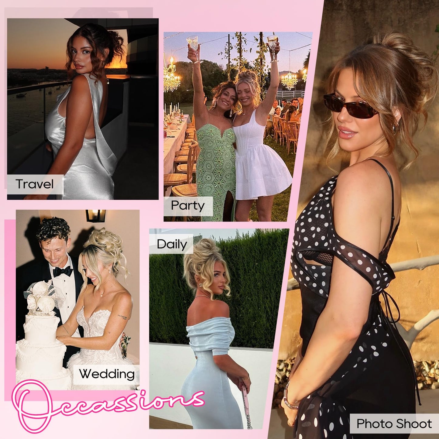 REECHO Messy bun Hair Pieces with Bangs - Hair Topper for Women