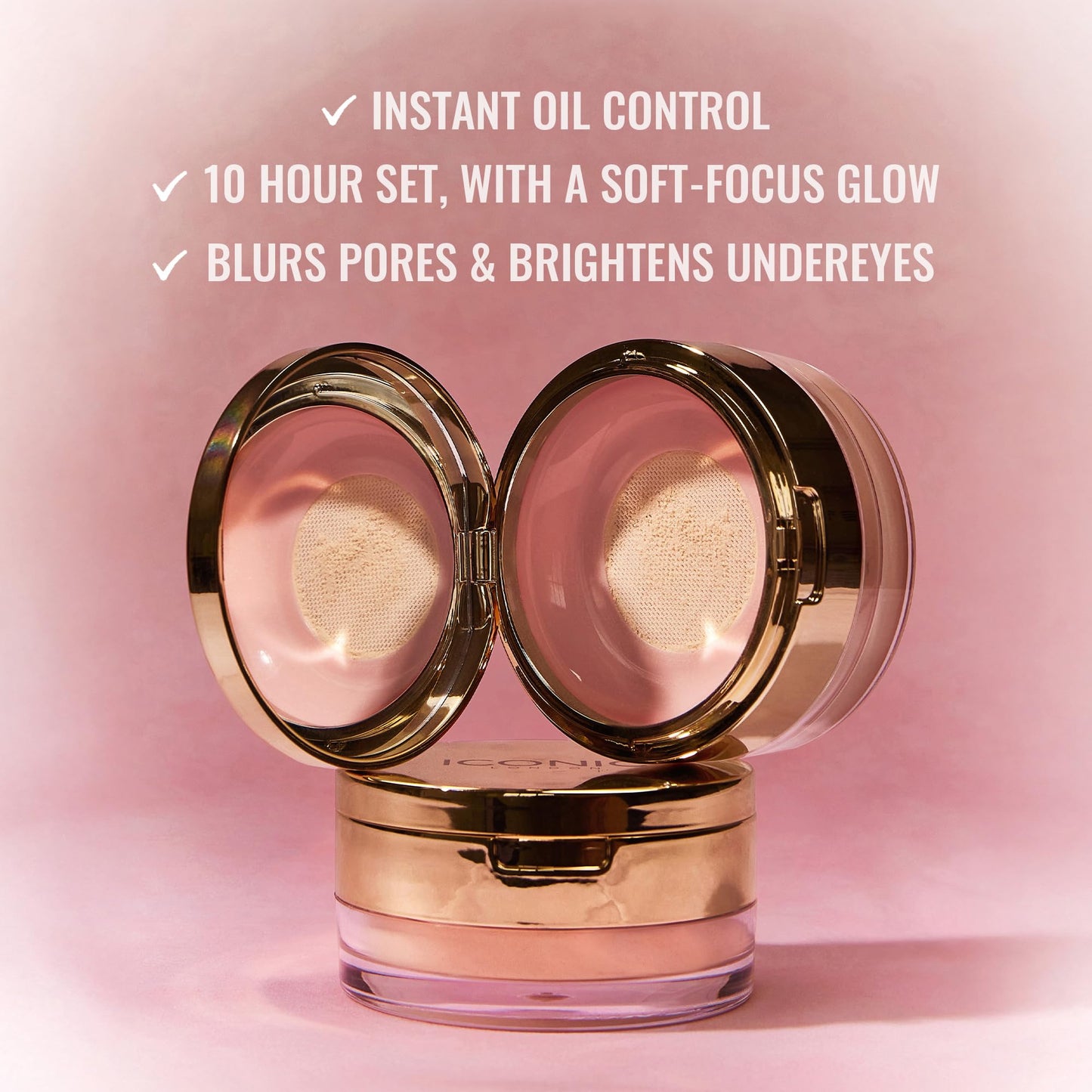 ICONIC LONDON Velvet Blur Translucent Setting Powder | Velvet Finish, Hydrating Loose Powder with Hyaluronic Acid Spheres | Cruelty-Free, Vegan Makeup