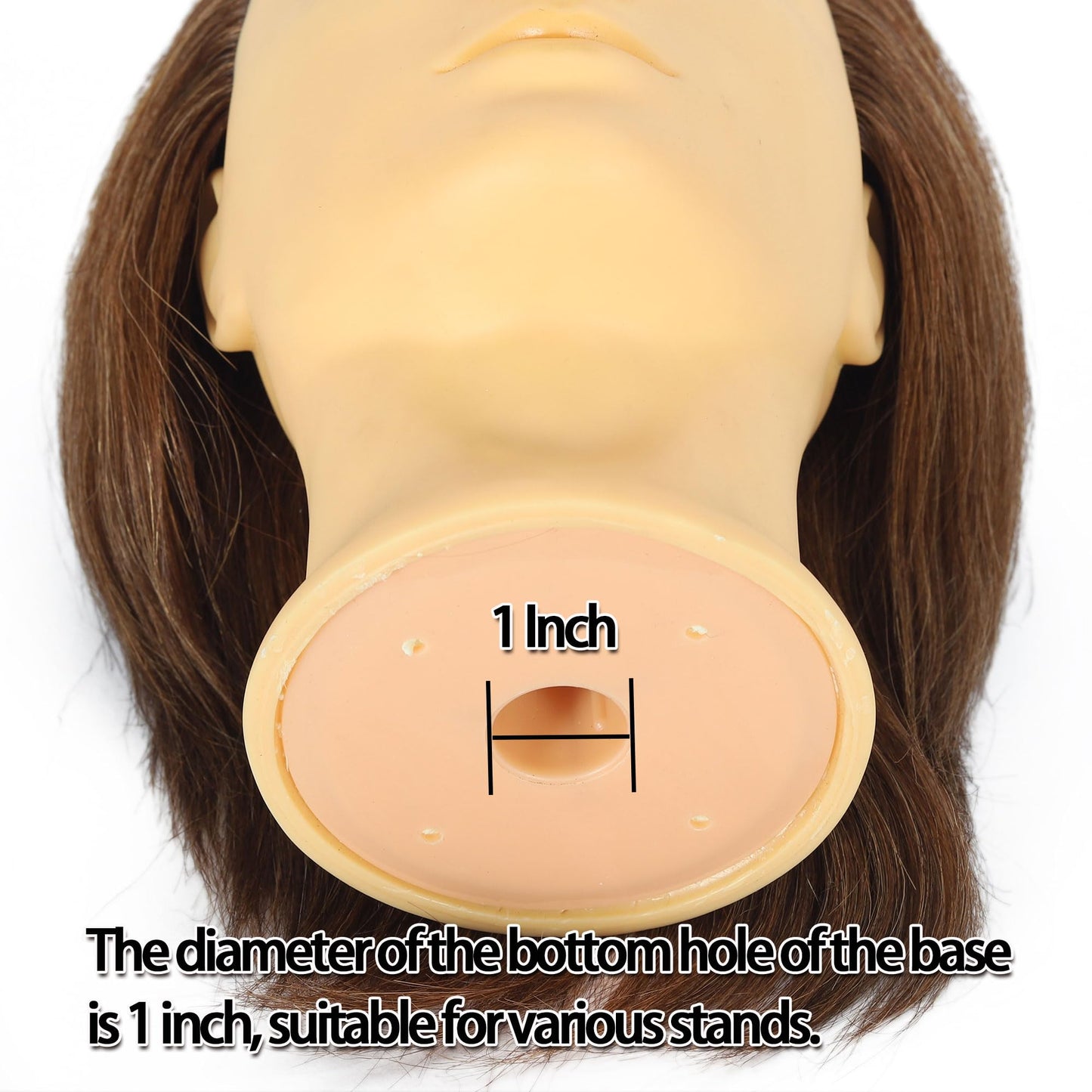 TKIMHEQ Male Mannequin Head with Beard 100% Human Hair Haircut Training Head for Cosmetology Straight Thick Hair Manikin Head Doll Head with Stand Practice Cutting Styling
