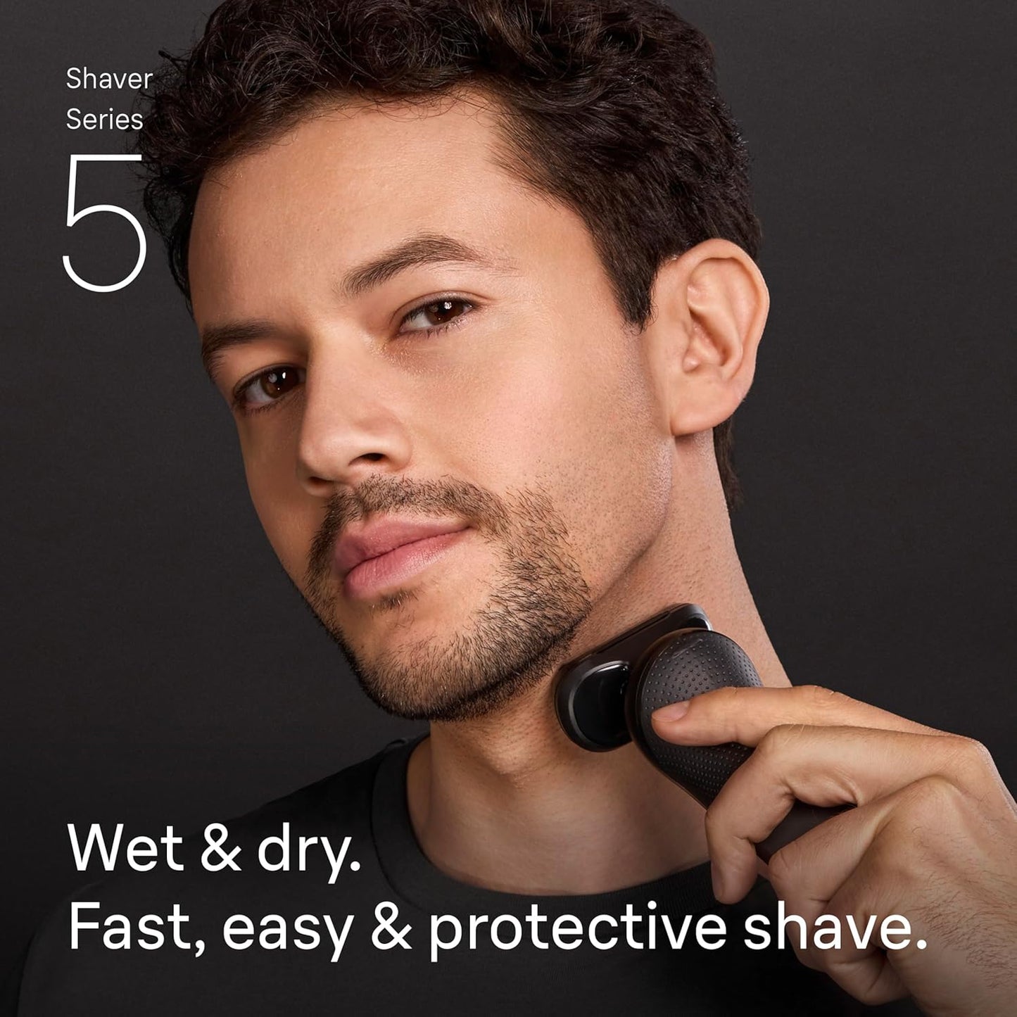 Braun Series 5 Electric Shaver for Men - Wet & Dry Foil Razor with Precision Trimmer | Black 5165ps