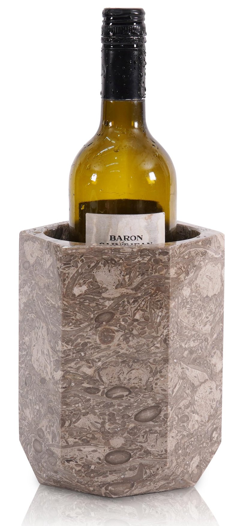 Radicaln Marble Wine Chiller Bucket 6.5 Inch Oceanic 750ml Wine Bottle Cooler & Champagne Chiller, Ice-Free Wine Cooler for Bar Cart, Kitchen Decor, Gift for Wine Lovers, Wedding & Housewarming Gift