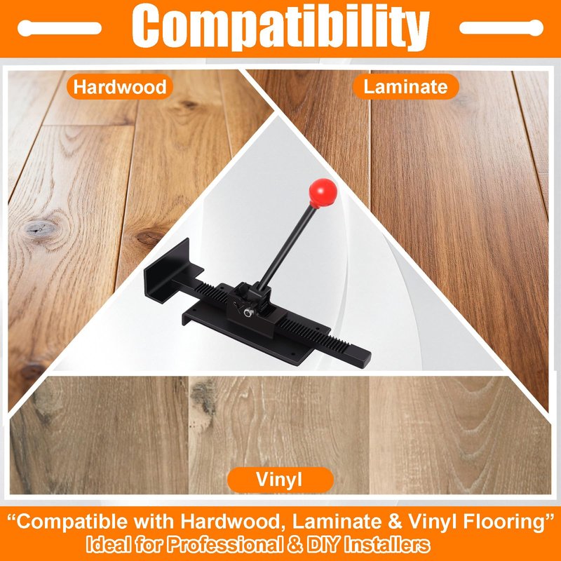 Heavy Duty Ratcheting Hardwood Floor Jack Tool for Wood, Laminate & Vinyl Flooring,Flooring Jacks for Hardwood Floors, Professional Board Tightening & Positioning Aid ﻿