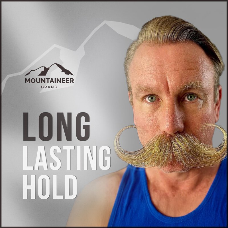 Mountaineer Brand Stache Stick | White Water Scent | Made with Natural Ingredients in West Virginia | Firm & Long Lasting Hold | Mustache Wax | Moustache Shape & Styling | Beard Wax for Men | 1.5oz
