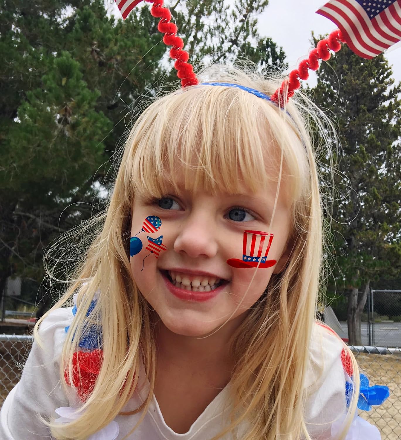 4th of July Outfits for Women - 120 PCS USA Flag Temporary Tattoos | Patriotic Fireworks & Eagle Designs