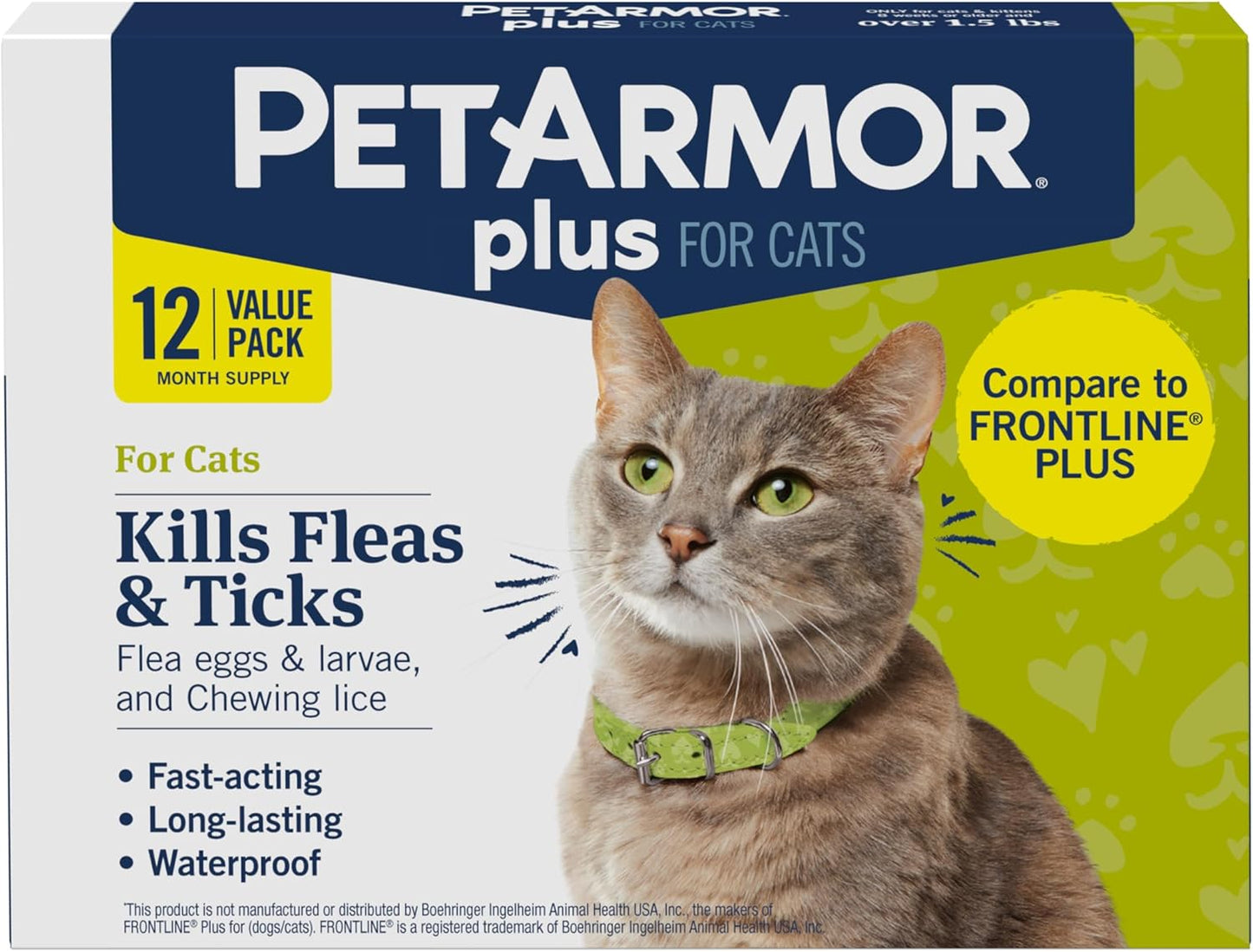 PetArmor Plus Flea and Tick Prevention for Dogs - Fast-Acting Waterproof Treatment | 3 Doses for Small Dogs (5-22 lbs)
