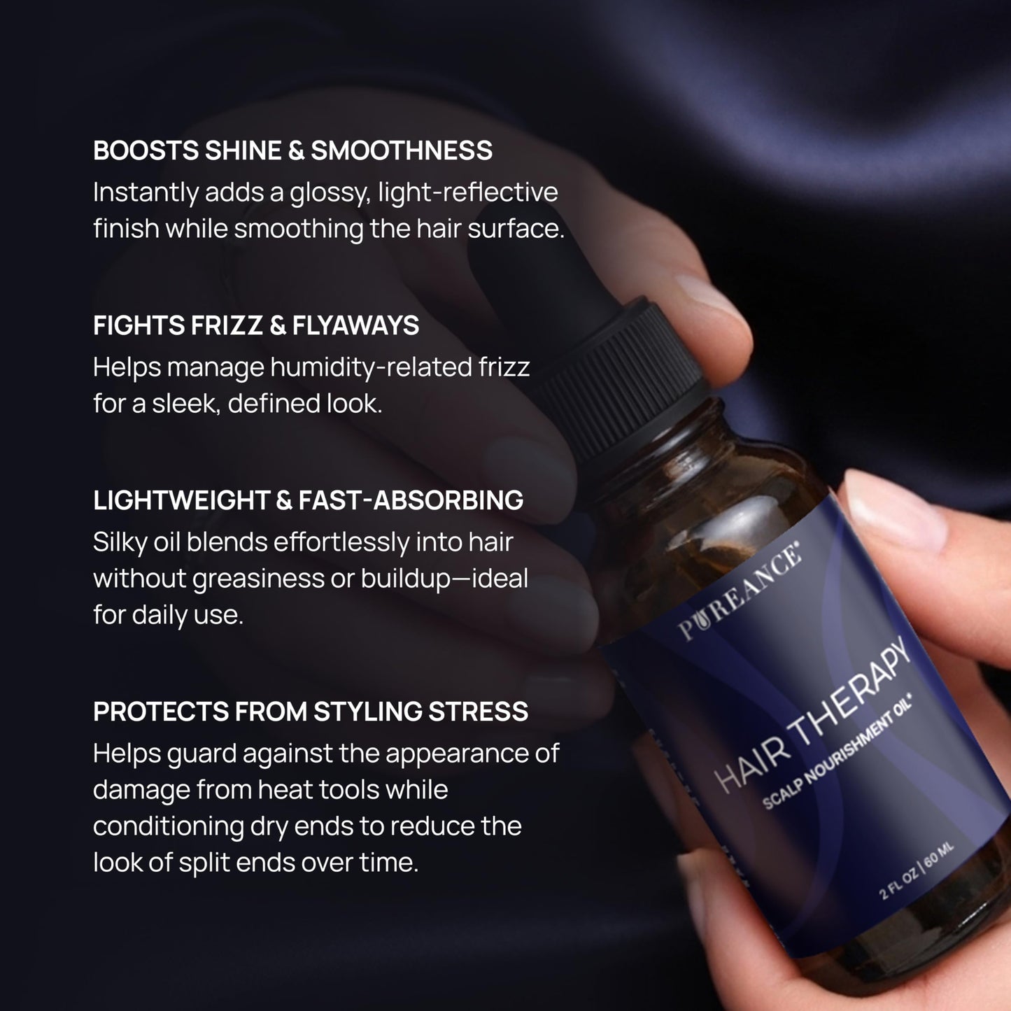 PUREANCE Hair Therapy - Hair Growth Oil for Dry & Frizzy Hair