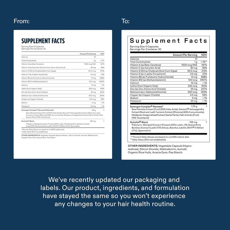 Nutrafol Men 50+ Hair Growth Supplements - Clinically Tested for Thicker Hair | 1 Month Supply
