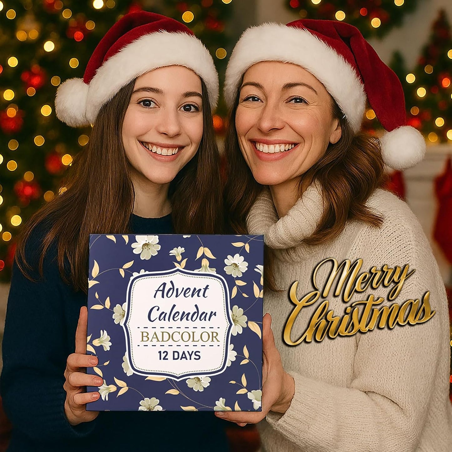 Advent Calendar 2025 - 12 Days Christmas Countdown Makeup Gift Set | Full Cosmetics Kit for Women & Teens