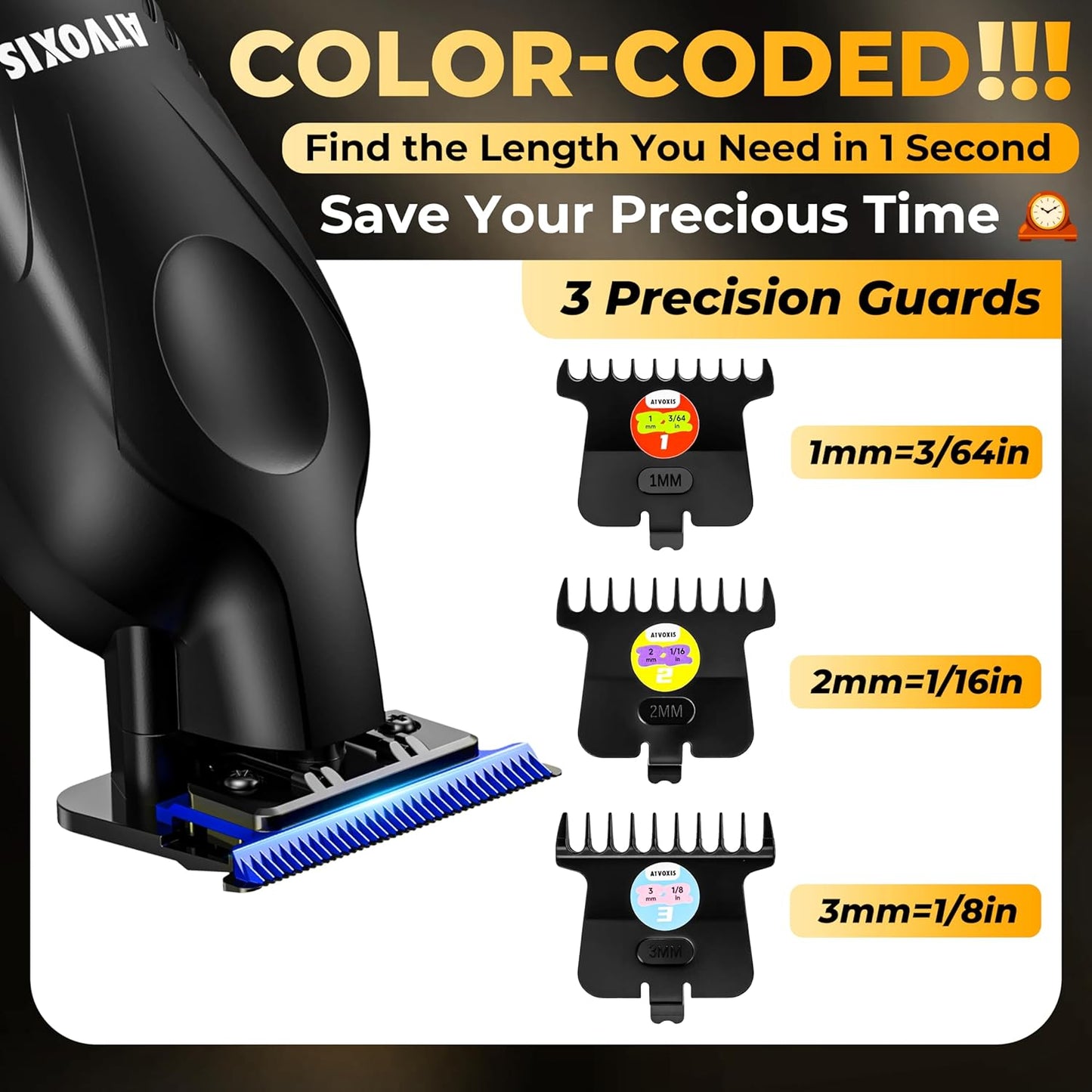 Professional T Blade Trimmer for Men - Zero Gap 9,000 RPM Cordless Hair & Beard Clipper | LED Display, 300 Min Runtime, Travel Pouch
