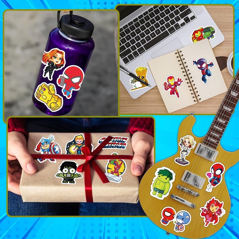 Cool Character Stickers - 200PCS Waterproof Vinyl Decals for Water Bottles, Laptops, Skateboards | Perfect for Teens & Adults