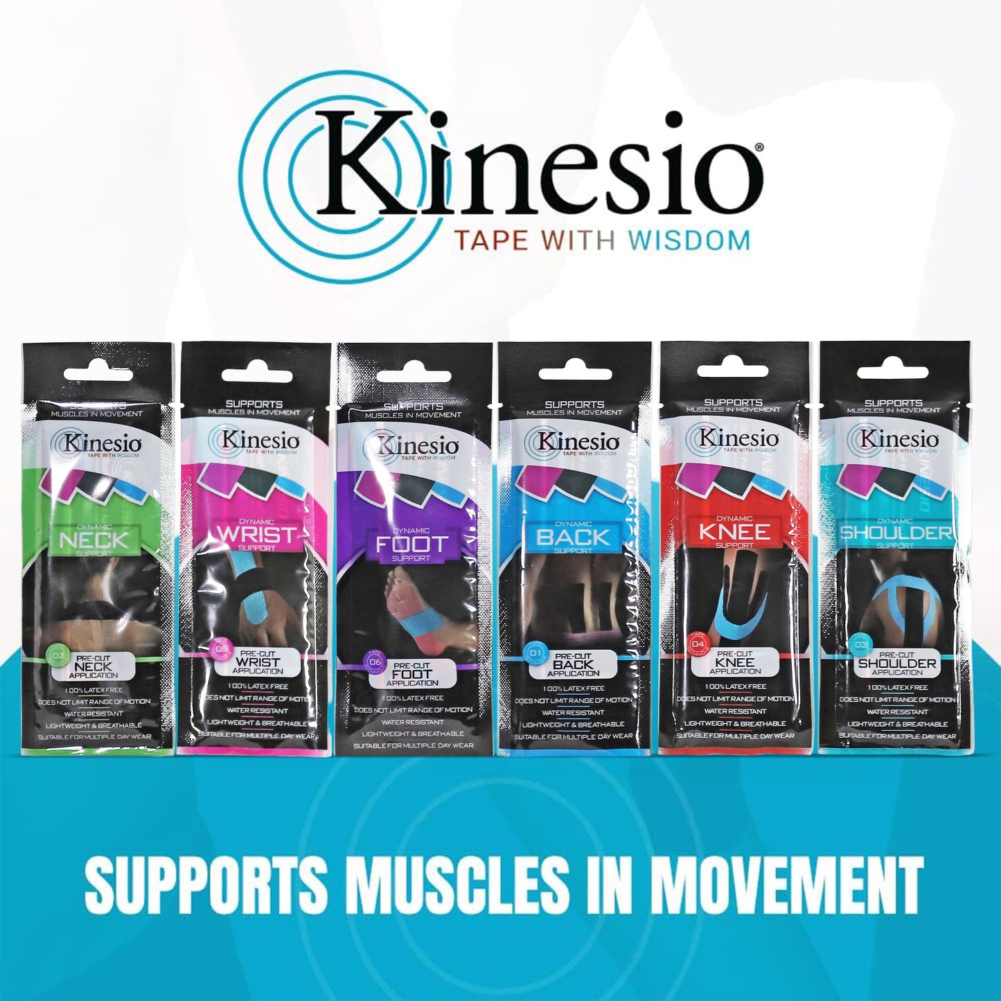 Kinesio 0850989002287 Pre-Cut Application Foot Tape