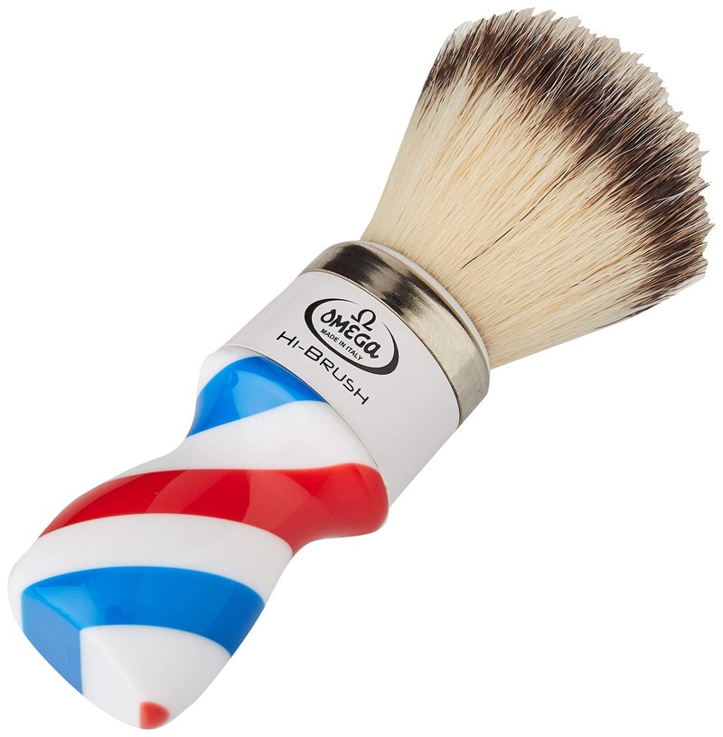 Omega 46806 - Fiber Shaving Brush"Hi-Brush", Blue, Fruity