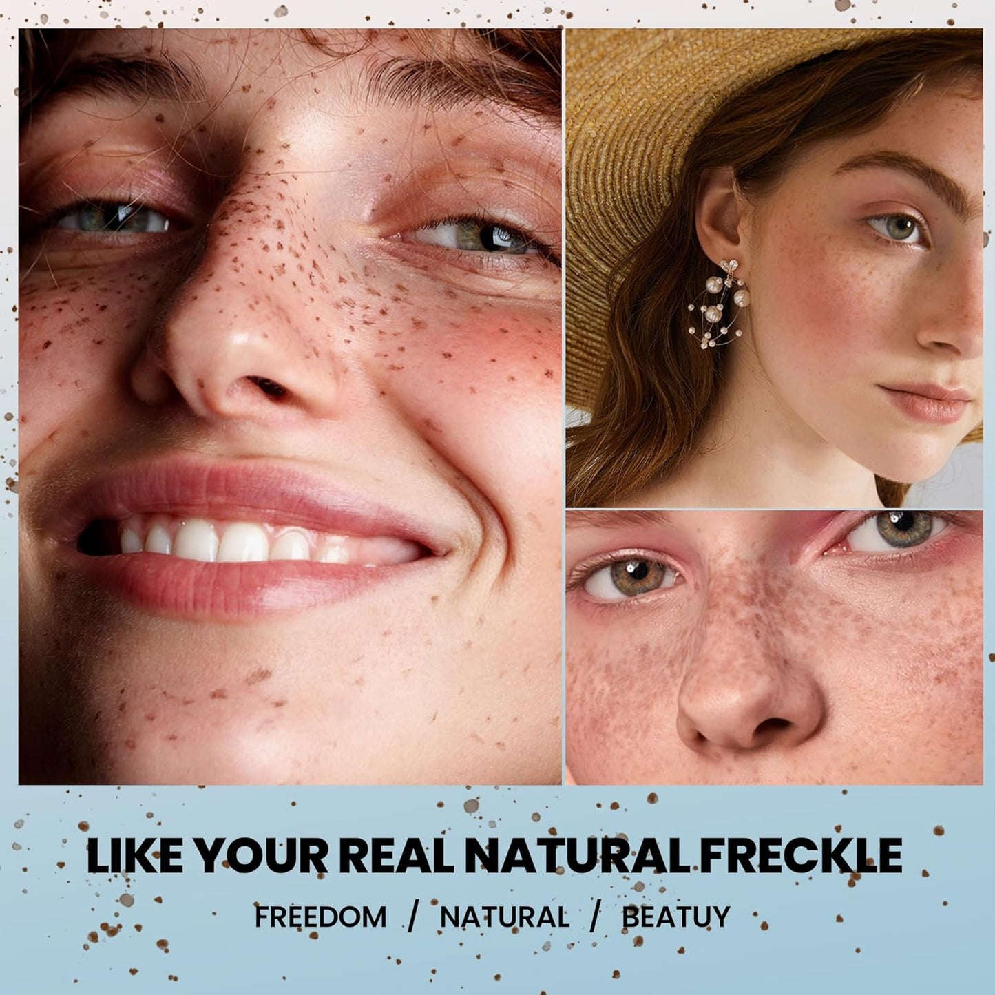 Freckle Pen Set - 2-in-1 Dual Ended Microblading & Freckle Stamp | Waterproof, 24HR Longwear, 2 Color Combos