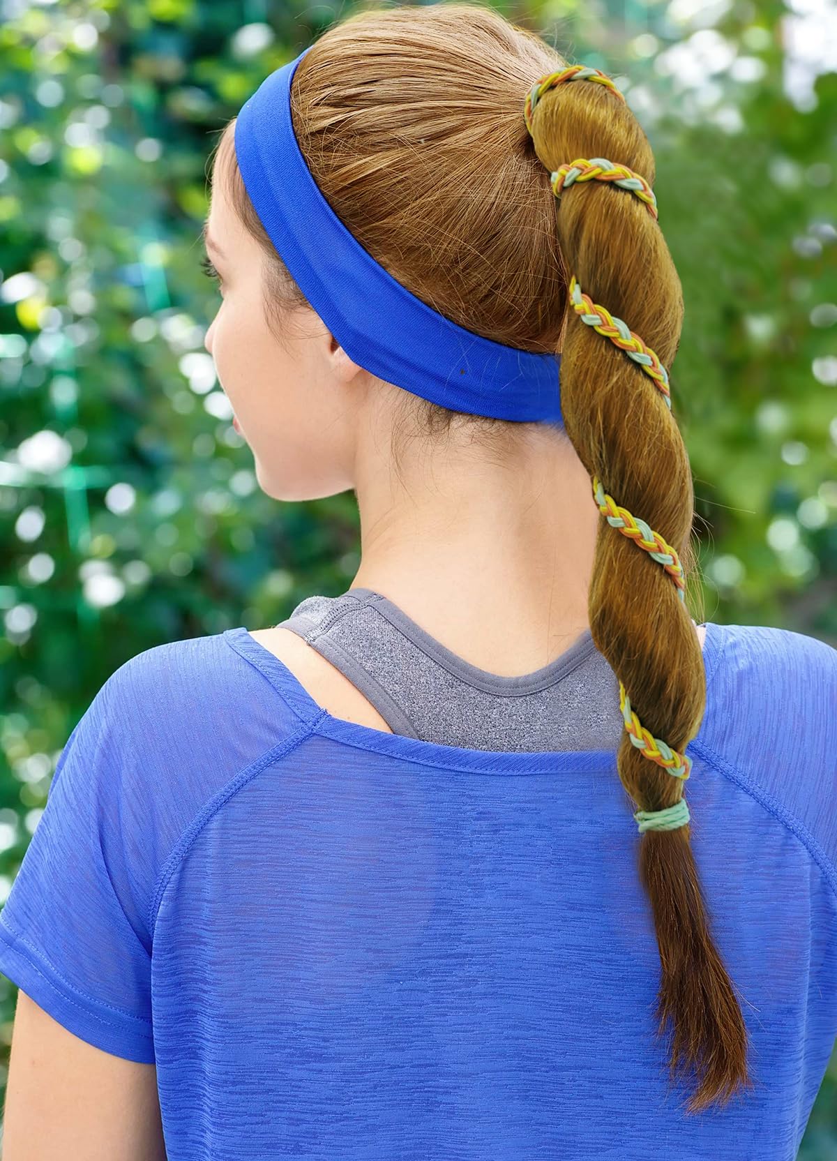 Long Braided Hair Ties for Women, 3 Pcs 18" Tangle-Free Rip Hair Ties