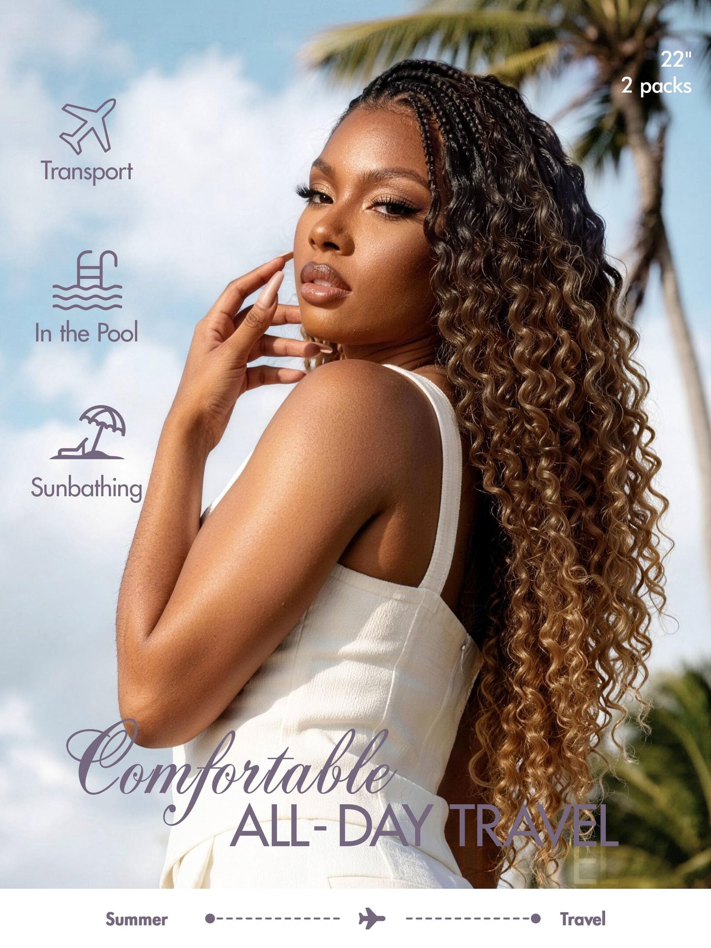 LUVME Deep Wave Crochet Hair for Black Women, 16 Inch 130g About 100 Strands, Pre-Separated & Pre-Fluffed Human Crochet Hair Extensions, Balayage Brown, Soft Natural Look, Lightweight & Tangle-Free