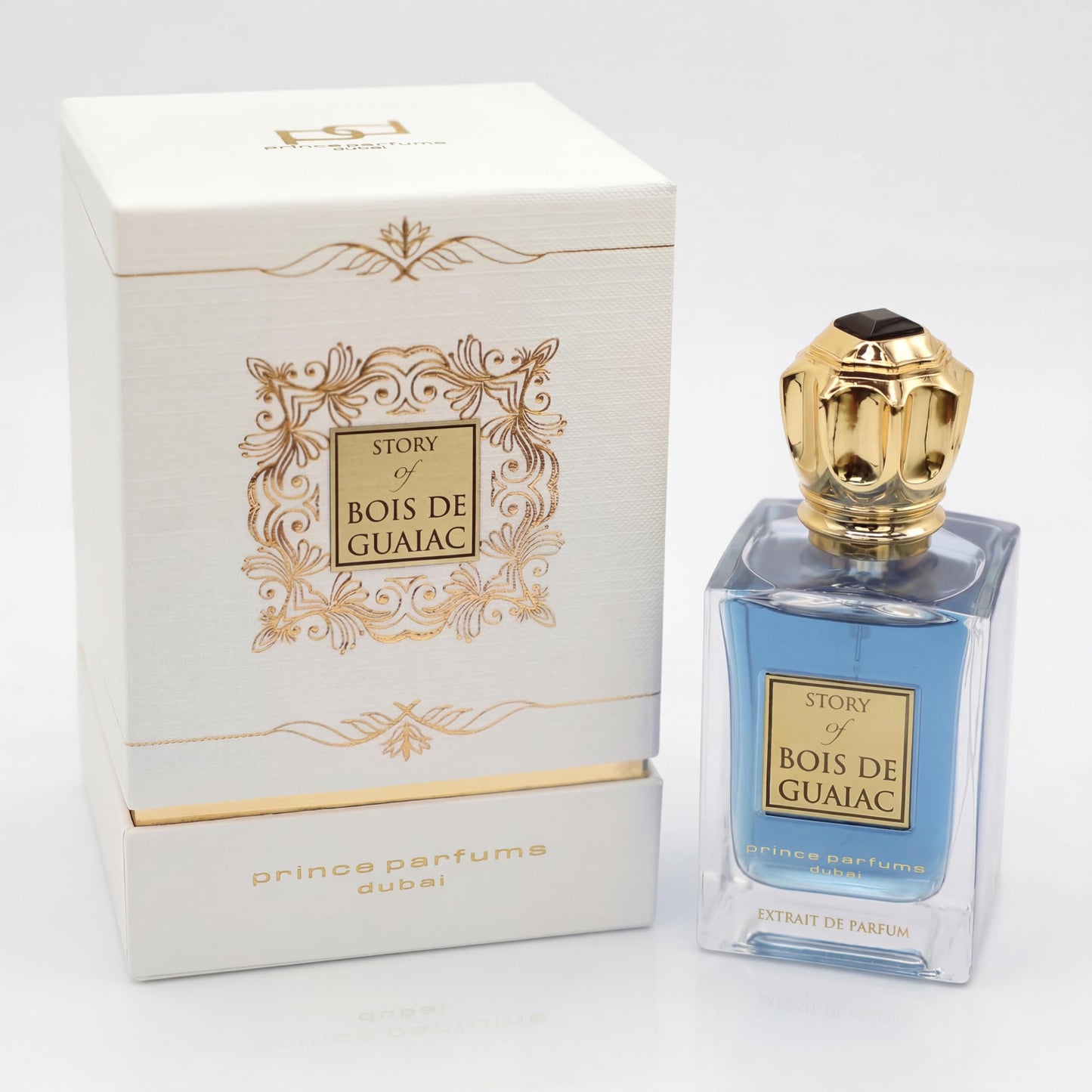 Prince Parfums Dubai - Story of Bois De Guaiac For Men - 3.4 Ounces - Extrait de Parfum - Exquisite Luxury Fragrance Exotic Woods, Amber, Citrus Notes - Refined Sophisticated Scent