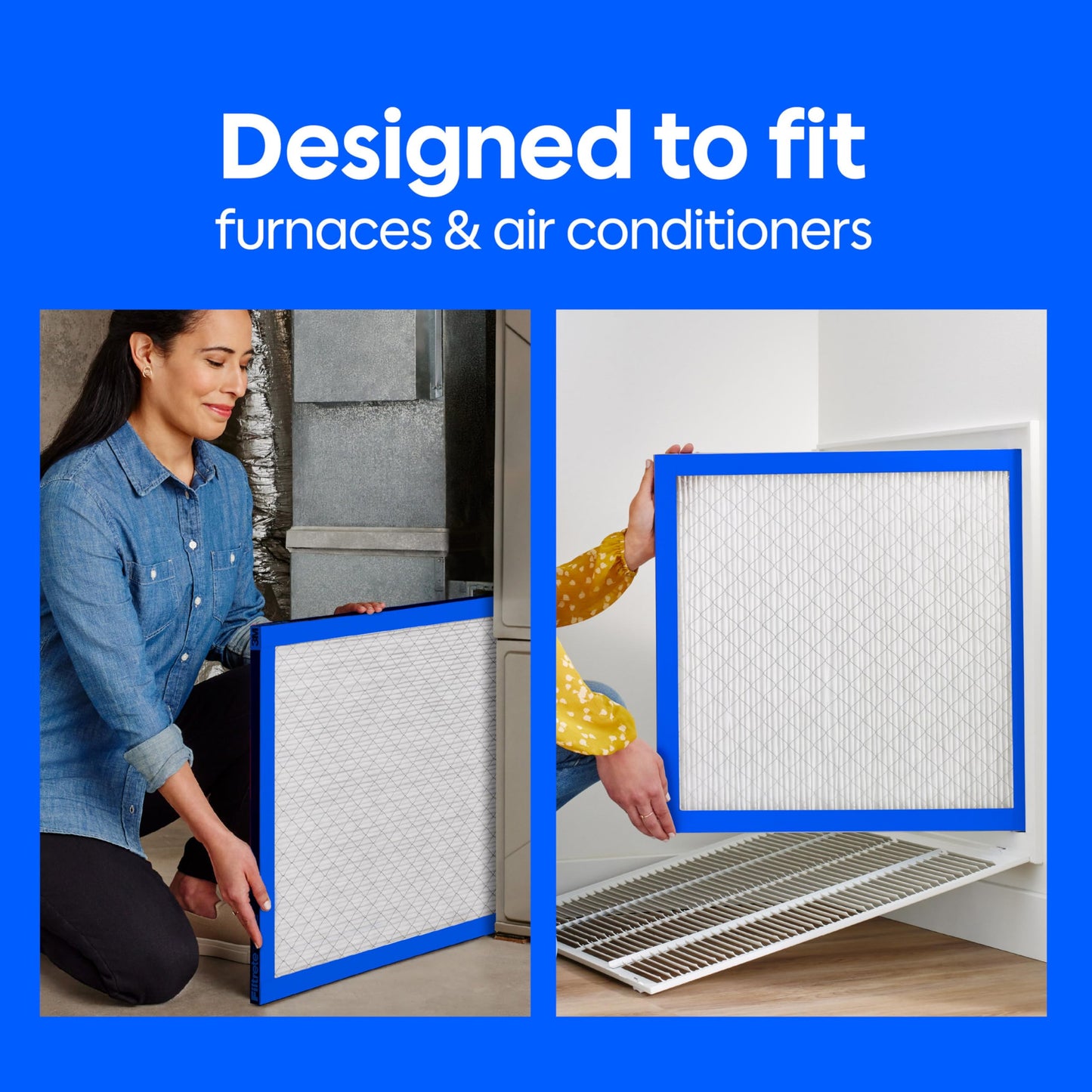 Filtrete 20x25x1 Air Filter, MERV 11, MPR 1000, Allergens & Pet Dander, 3-Month AC and Furnace Filters, Cleaner Air, Reliable Airflow, 2 HVAC Filters (Actual Size 19.68 x 24.68 x 0.81 in)