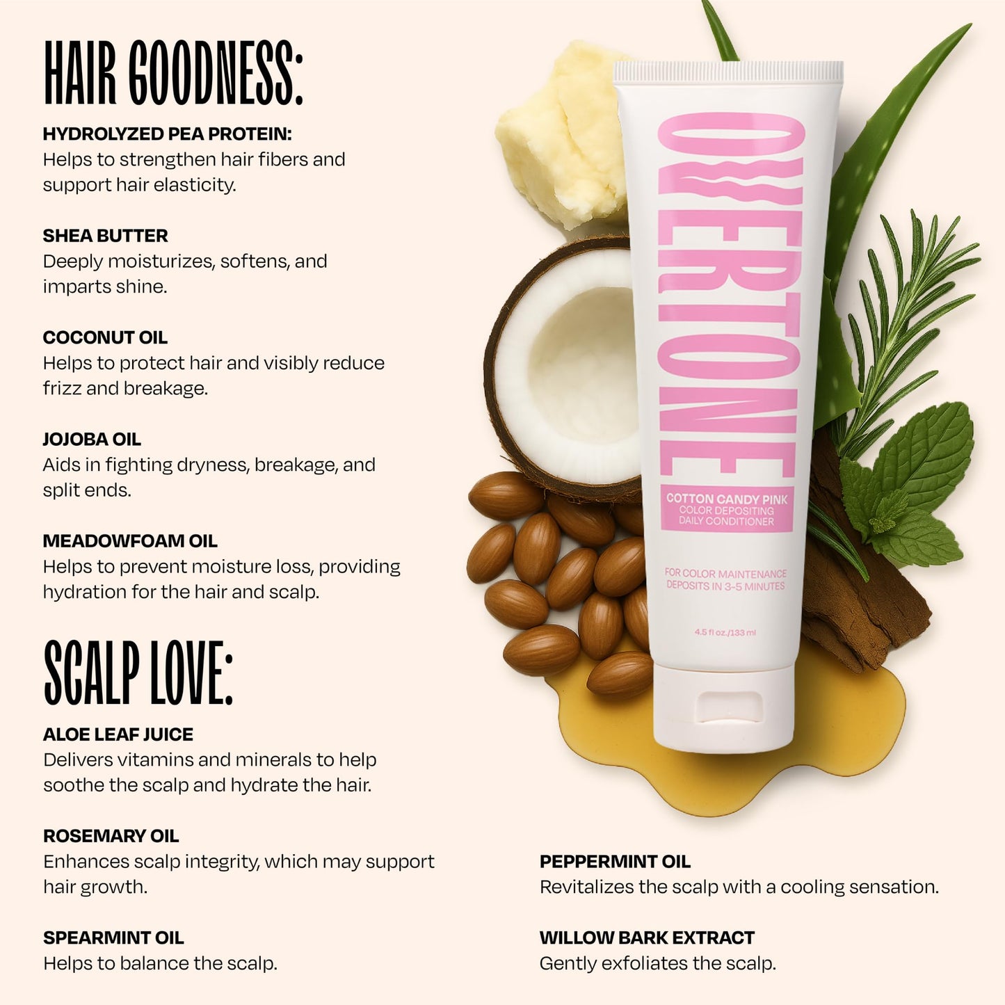 OVERTONE® Semi-Permanent Color Depositing Conditioner, Cotton Candy Pink
