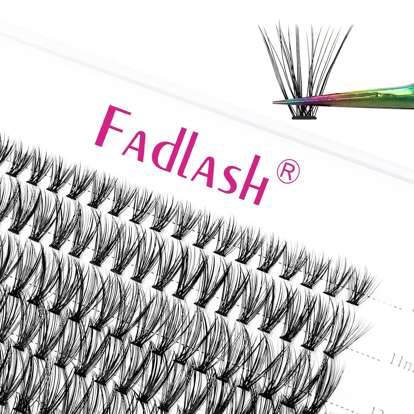 FADLASH Natural Eyelash Clusters - Fluffy 100D/200D Extensions | DIY Home Use, 8-16mm D Curl, 2 Pack