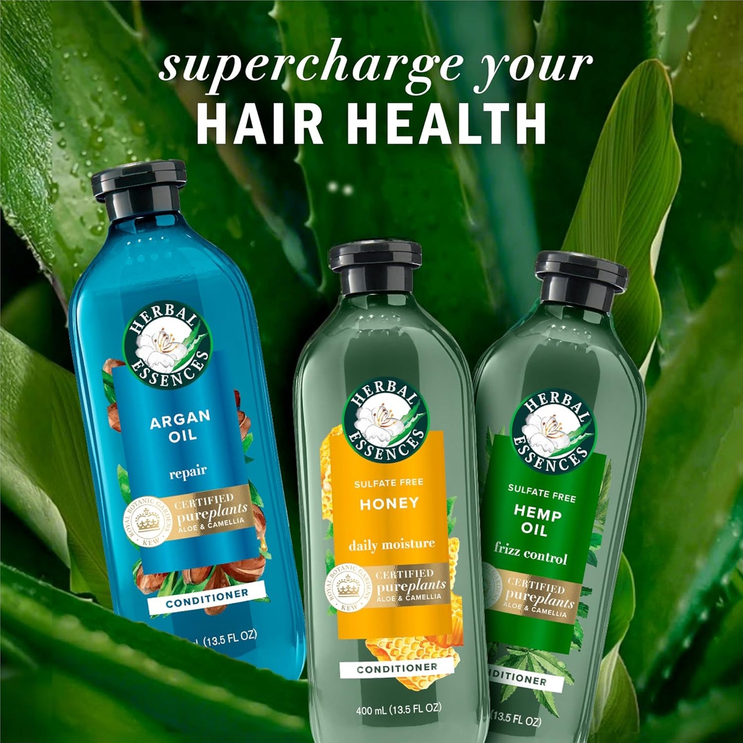 Herbal Essences Argan Oil Repair Shampoo & Conditioner Set - Moisturizing, Paraben-Free, Color-Safe | 20.2 Fl Oz, 2-Pack