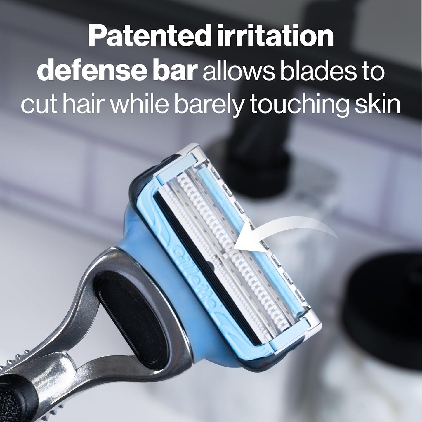 Gillette SkinGuard Razor Blade Refills - 8 Count for Sensitive Skin | Lubricated Cartridges