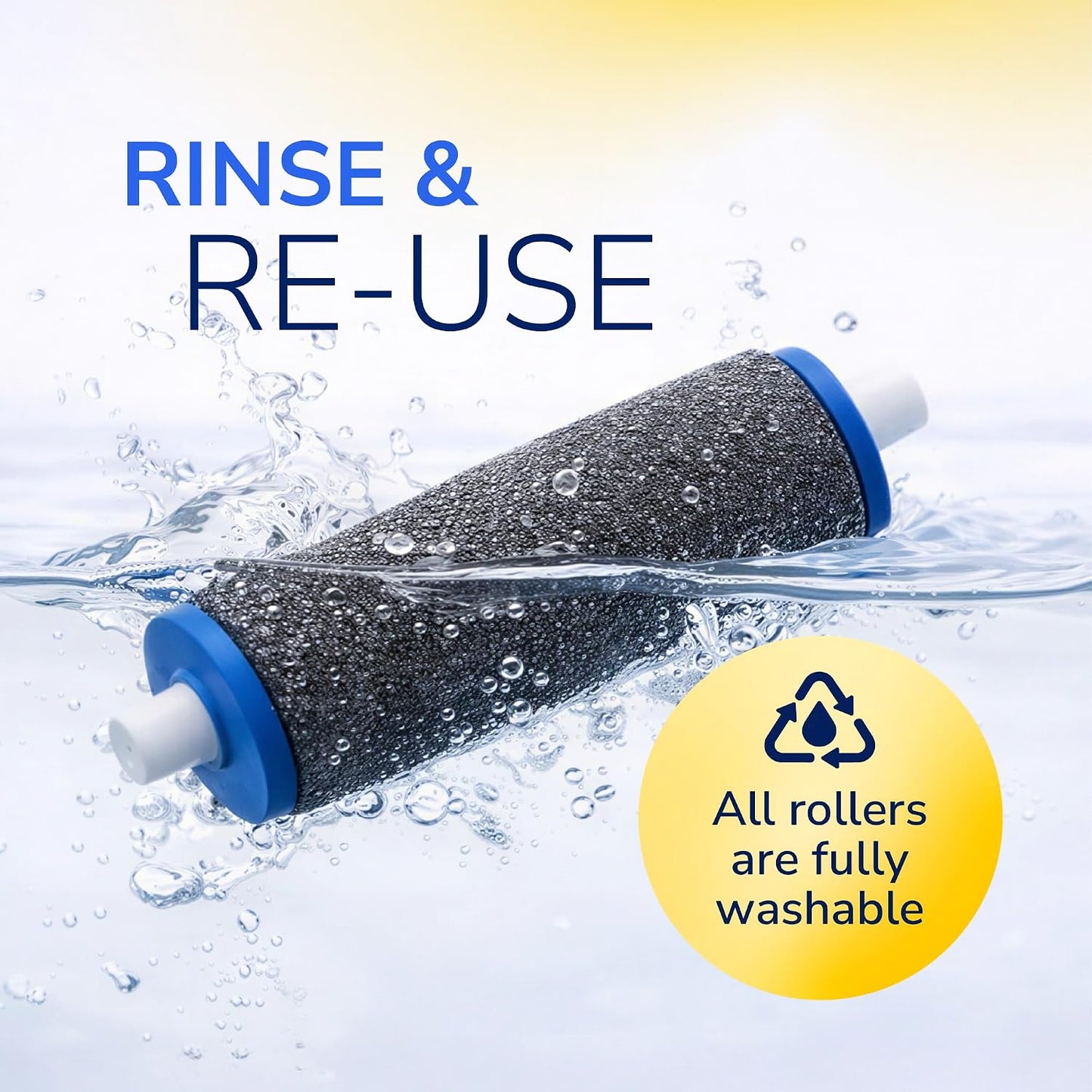 Dr. Scholl's Electric Foot File Roller Head Refills - 2 Count with Diamond Crystals for Hard Skin | 1 Regular & 1 Ultra Coarse