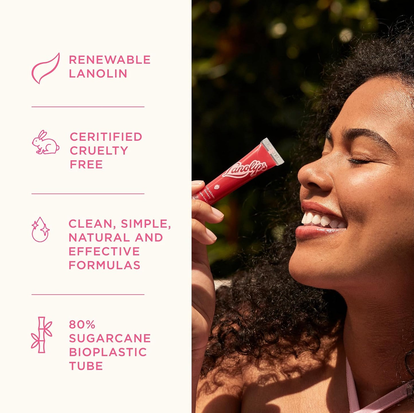 Lanolips Tinted Lip Gloss - Ultra Hydrating Natural Lanolin Balm for Dry Skin | Berry Flavor (12.5g/0.44oz)