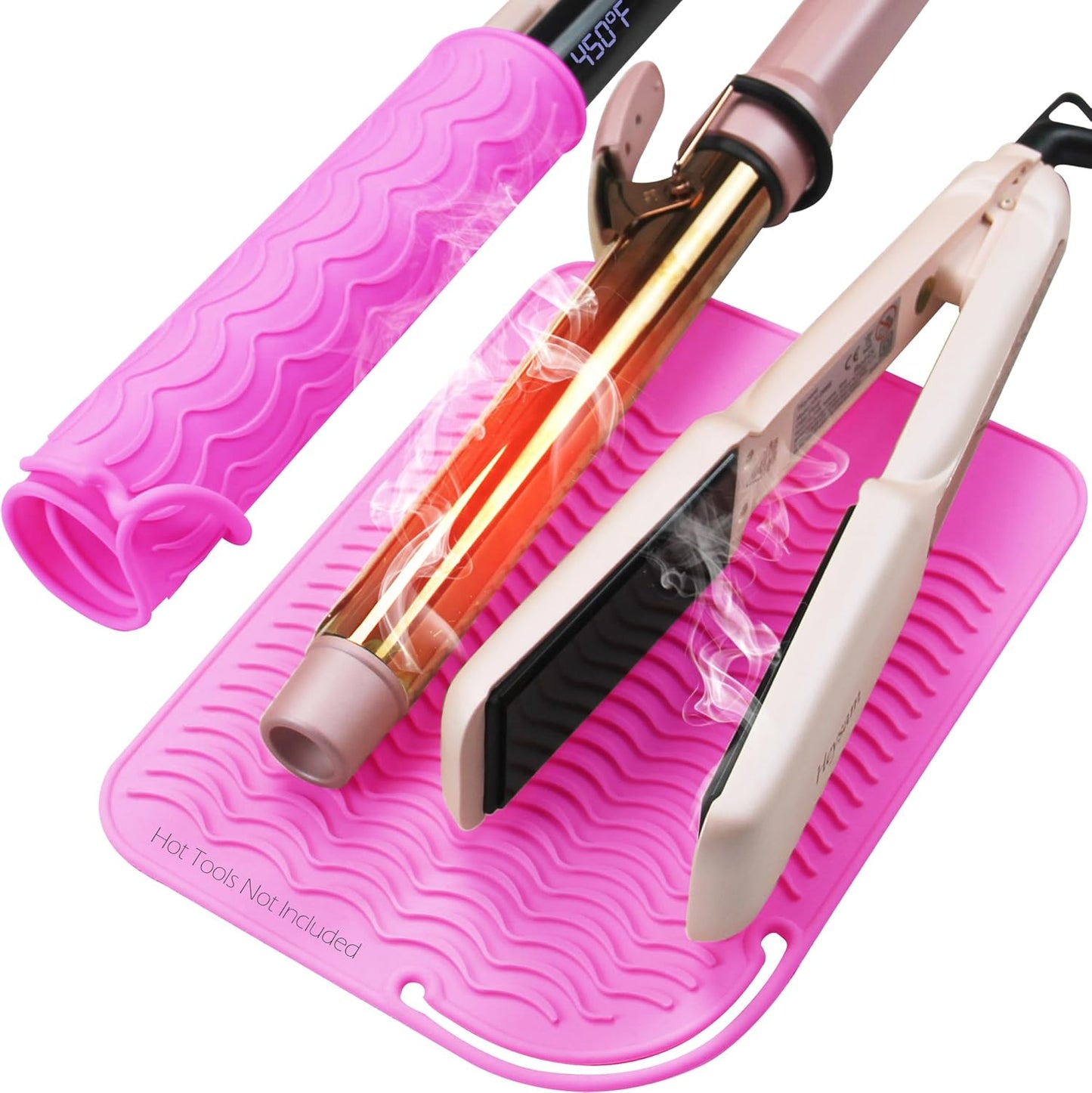 Silicone Heat Resistant Mat for Hair Tools - Curling Iron & Flat Iron Pad | Blue