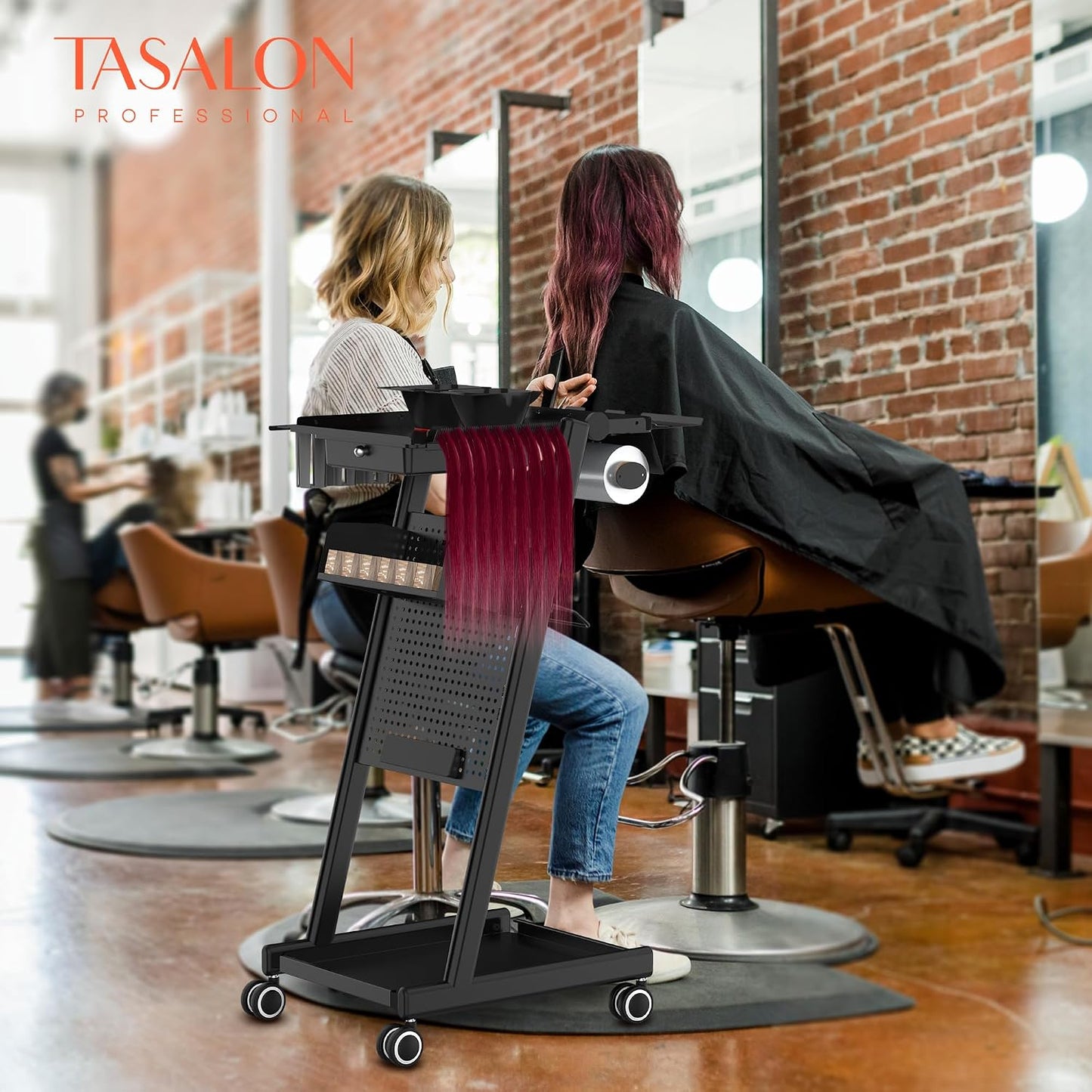 Premium Pegboard Trolley Cart - Multifunctional Rolling Tray with 360° Mute Wheels | Mobile DIY Workstation for Tattoo & Beauty Spa
