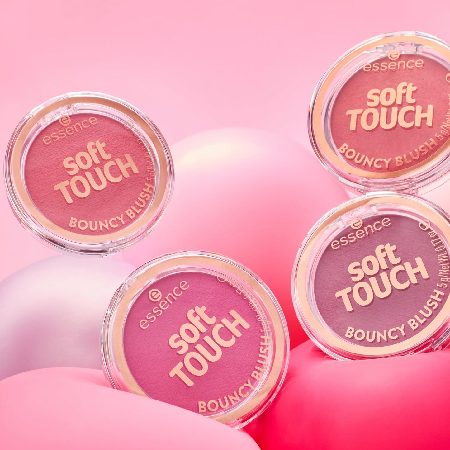 essence | Soft Touch Bouncy Blush | Lightweight, Buildable Cream to Powder Blush | Long-Lasting Natural Flush | Vegan & Cruelty-Free Makeup