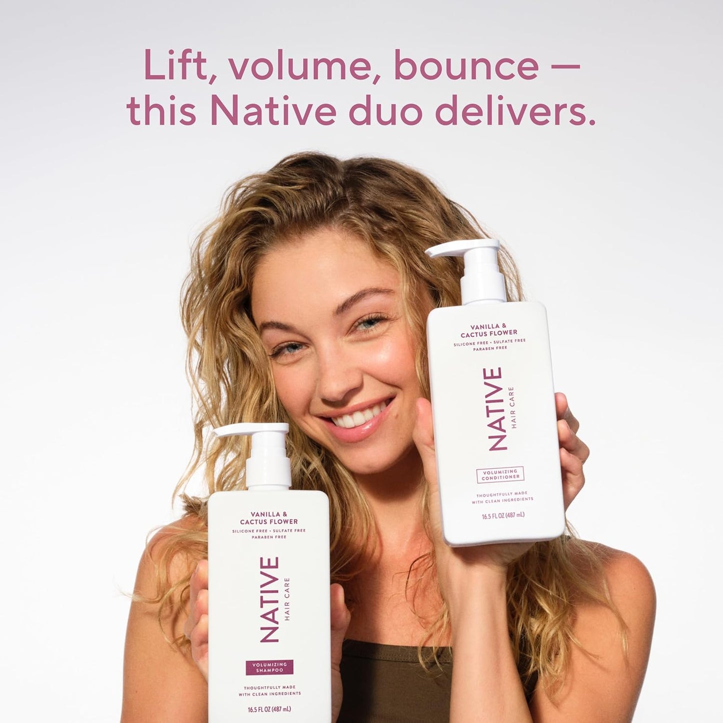Native Vanilla & Cactus Flower Shampoo & Conditioner - Sulfate-Free, All Hair Types, 2-Pack