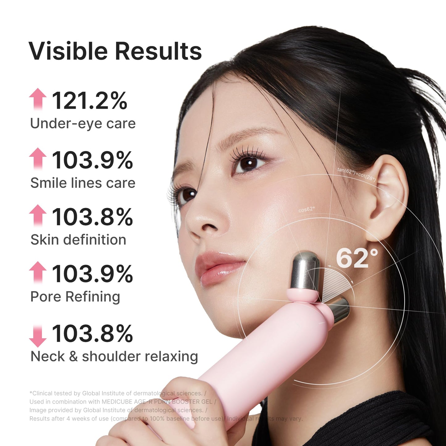 medicube Mini Booster Pro Plus Face Roller Device Set | 2-in-1 Massage & Skincare Device | Jawline Care & Depuffing | Face & Body Massager with 3 Vibration Modes | Korean Facial Device, Pink