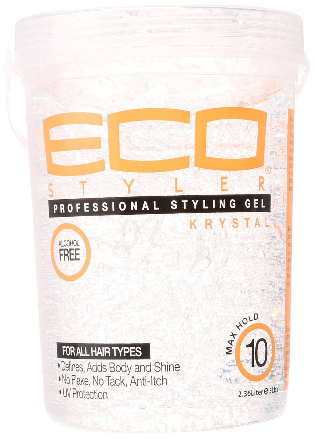 Eco Style Gel - Clear Hair Styling Gel for Strong Hold | 80 Ounce