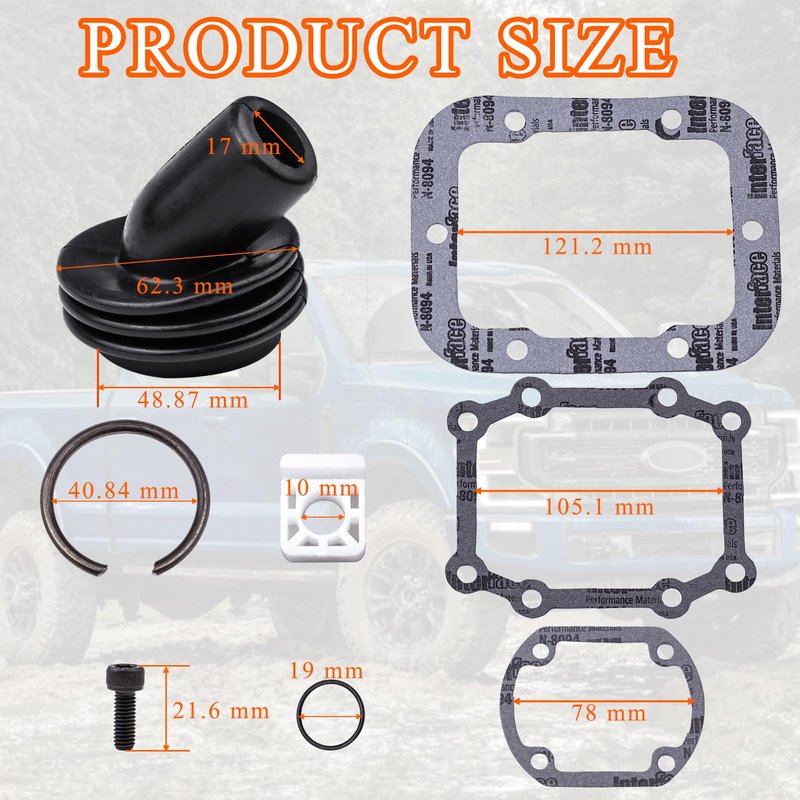 Speed Transmission Shifter Reseal Kit 5-Speed Compatible with Guides 1987-2001 Ford F250 F350 F450 ZF S5-42 S5-47 ZF42-SK1 3/4 and 1 Ton Pickup Trucks Auto Replacement Repair Parts