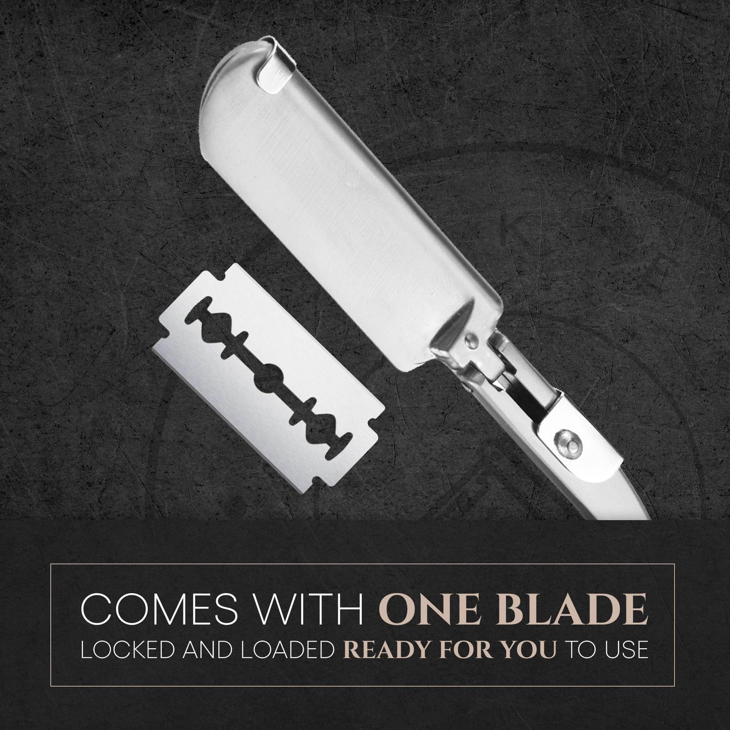 Naked Armor Lucan Barber Shavette Straight Razor Kit for Men with 2 Shavettes, Shaving Brush, Bowl, Barber Scissors, 5 Double Edge Blades, Leather Case and Gift Box, Barbershop Wet Shaving Set