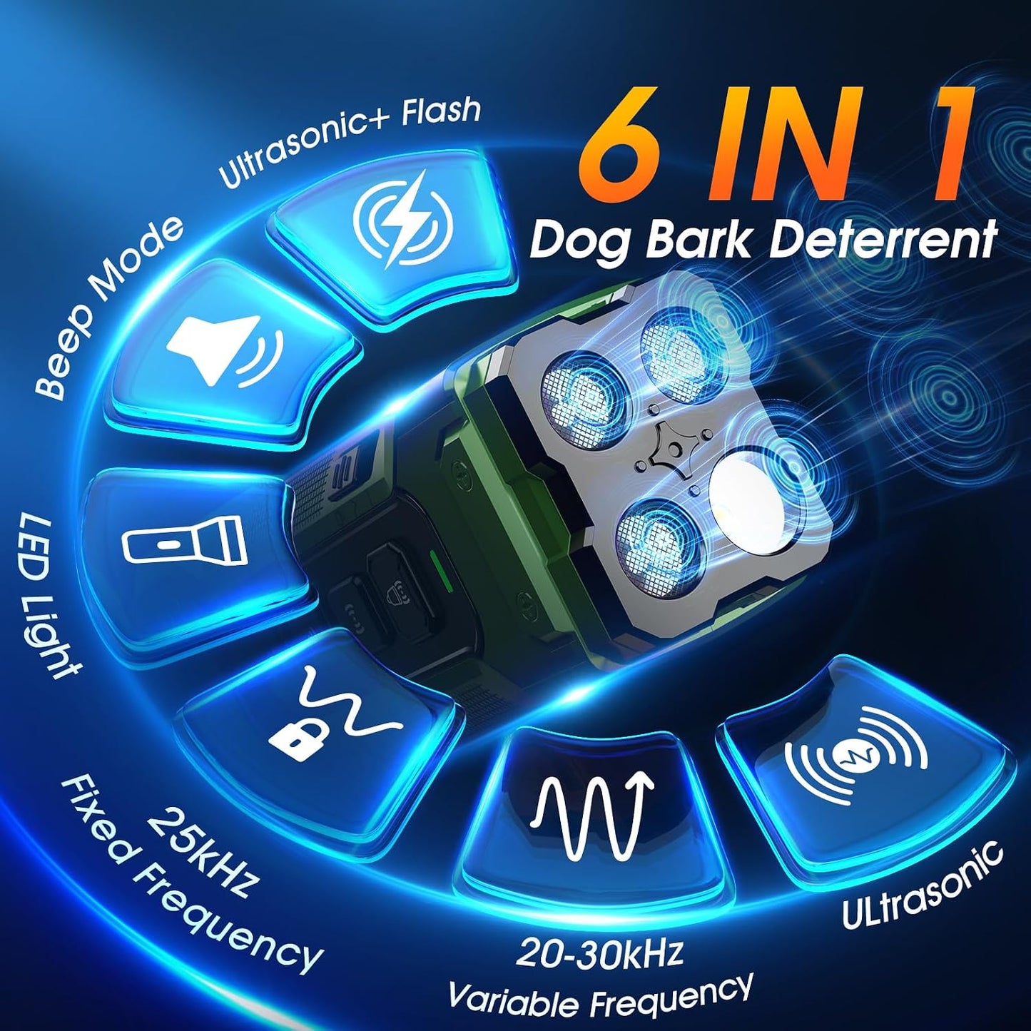 Dog Bark Deterrent Device - Ultrasonic Anti-Barking Tool | 50ft Range, Rechargeable & Safe for Training