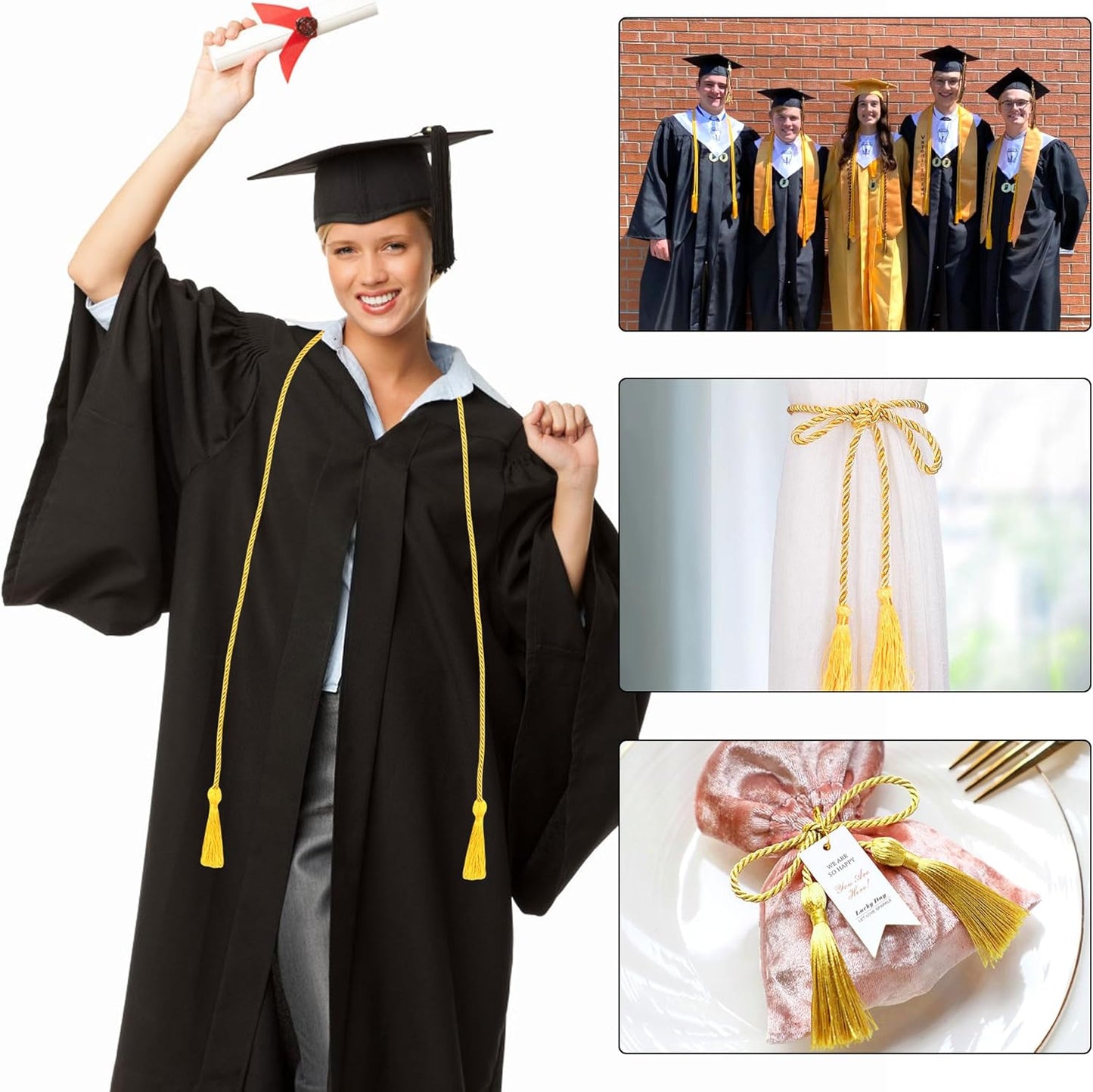 Graduation Honor Cord - 68" Gold | Premium Quality for Ceremonies