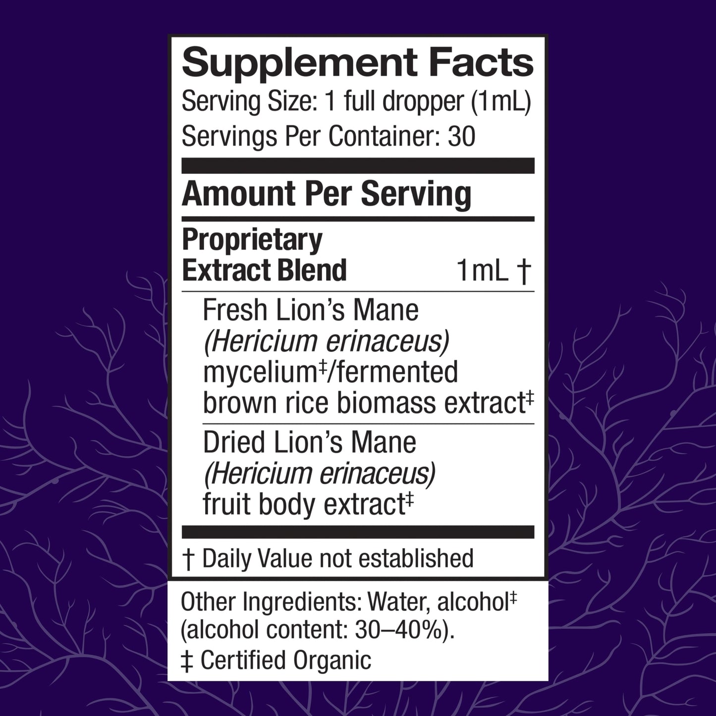 Host Defense Mushrooms Lion's Mane Extract - Lion's Mane Liquid Supplement for Brain Health - Mushroom Support for Focus & Memory Function - Immune & Nervous System Support - 1 fl oz (30 Servings)*