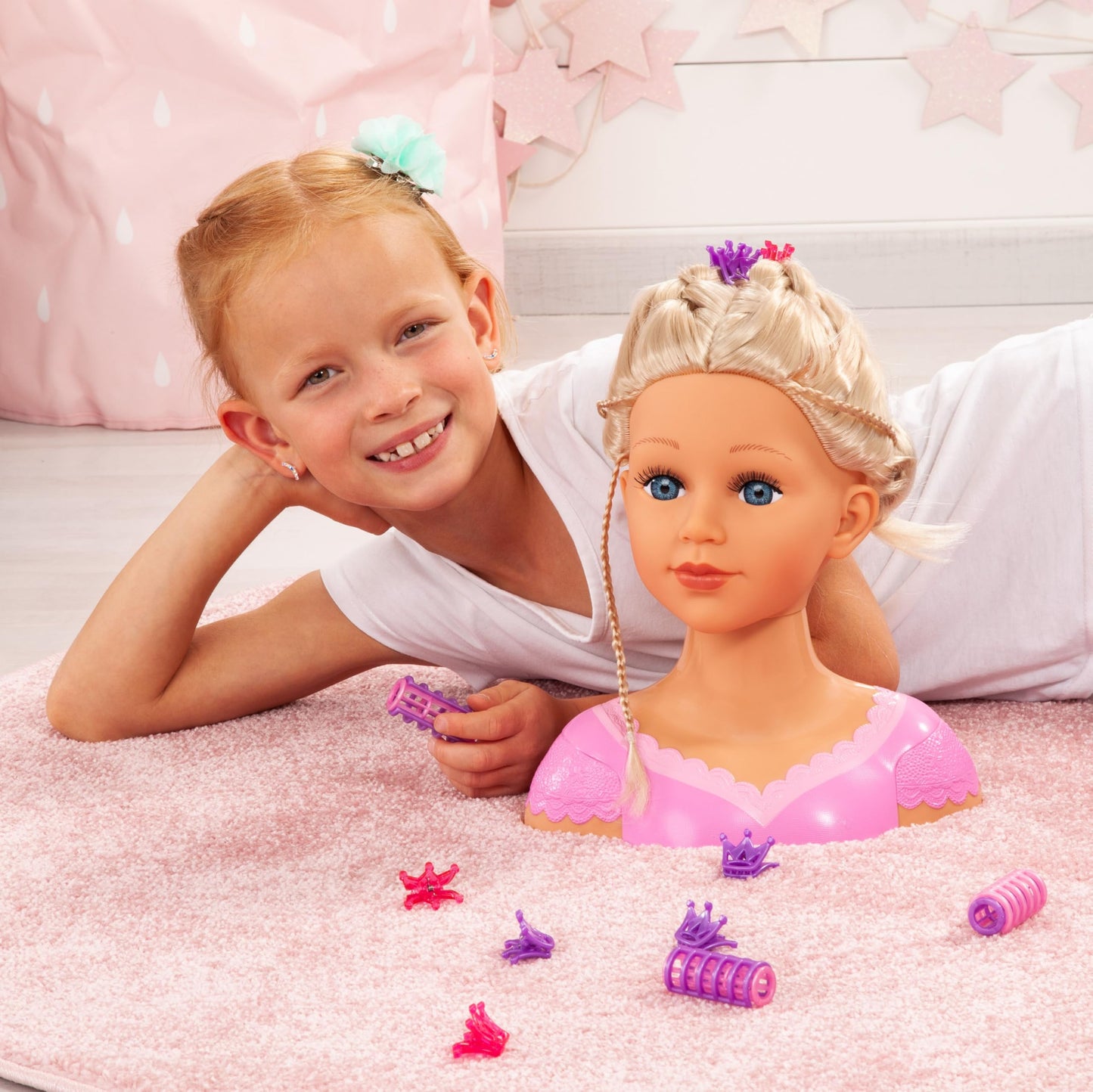 Bayer Design Charlene Super Model Blonde Styling Head with Makeup
