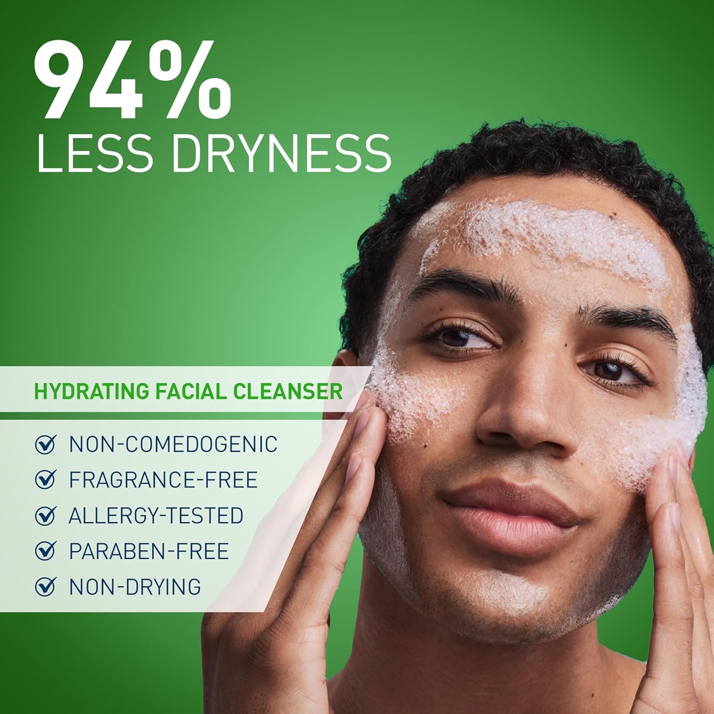 CeraVe Hydrating Facial Cleanser - Moisturizing Face Wash with Hyaluronic Acid & Ceramides | 16 Oz for Dry Skin